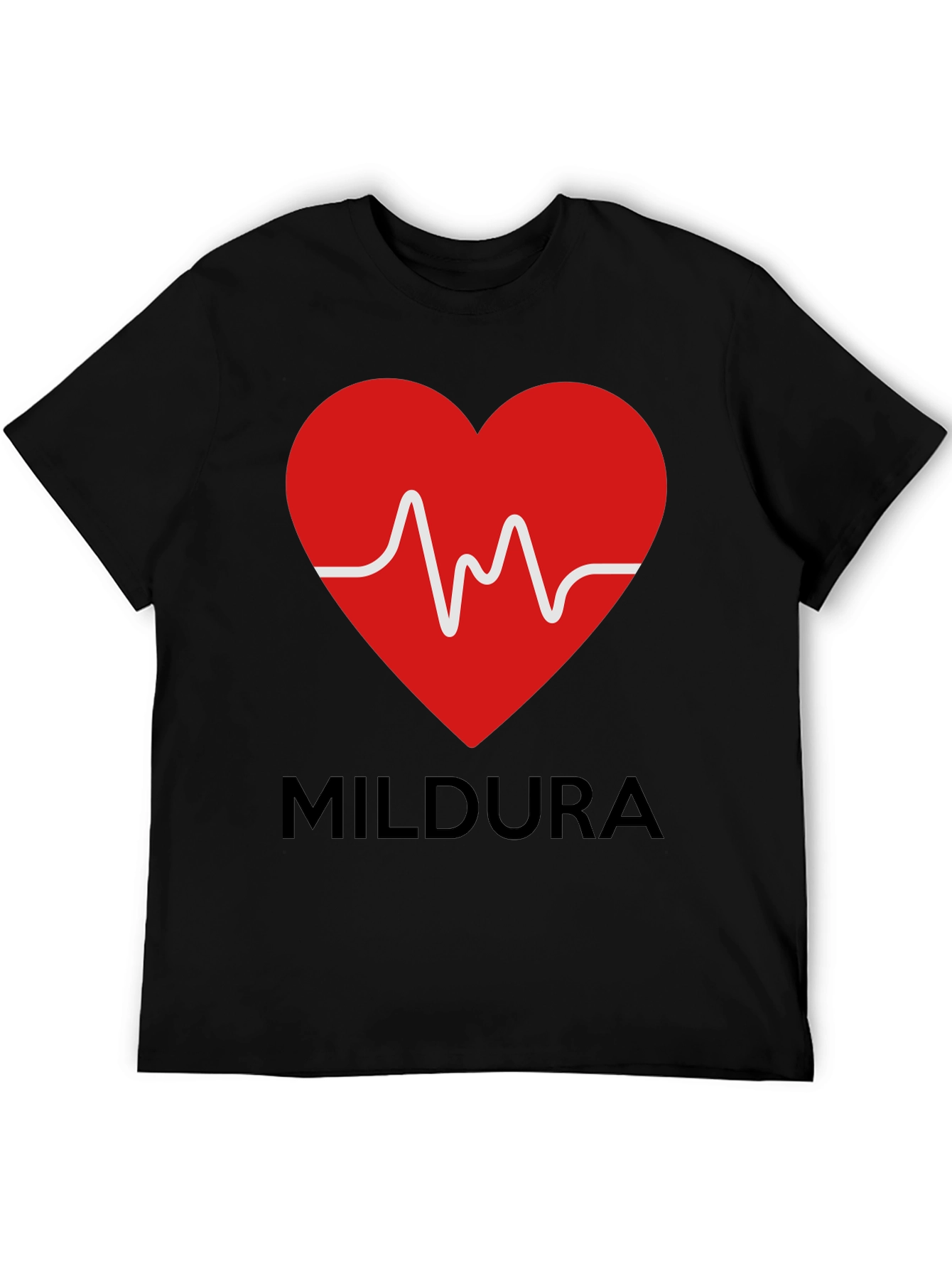 Black Mildura Heartbeat Graphic Tee - Black view 5