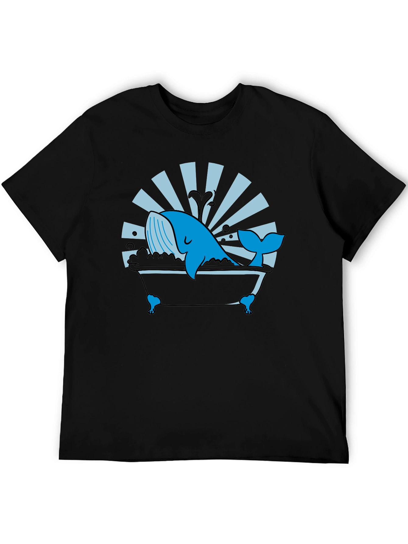 Black Whale in Tub T-Shirt view 5