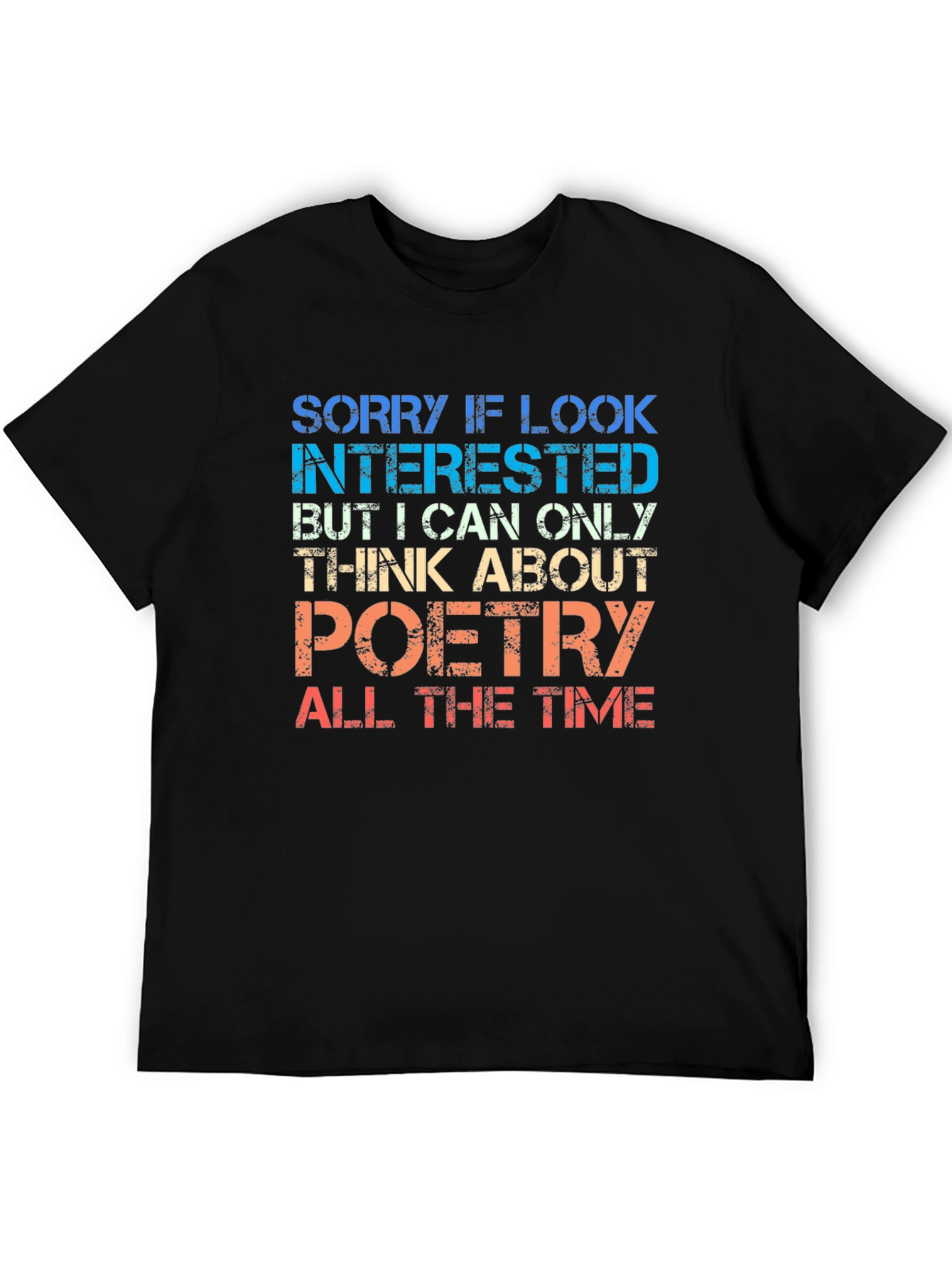 Black Poetry Lover T-Shirt - Funny Graphic Tee view 5