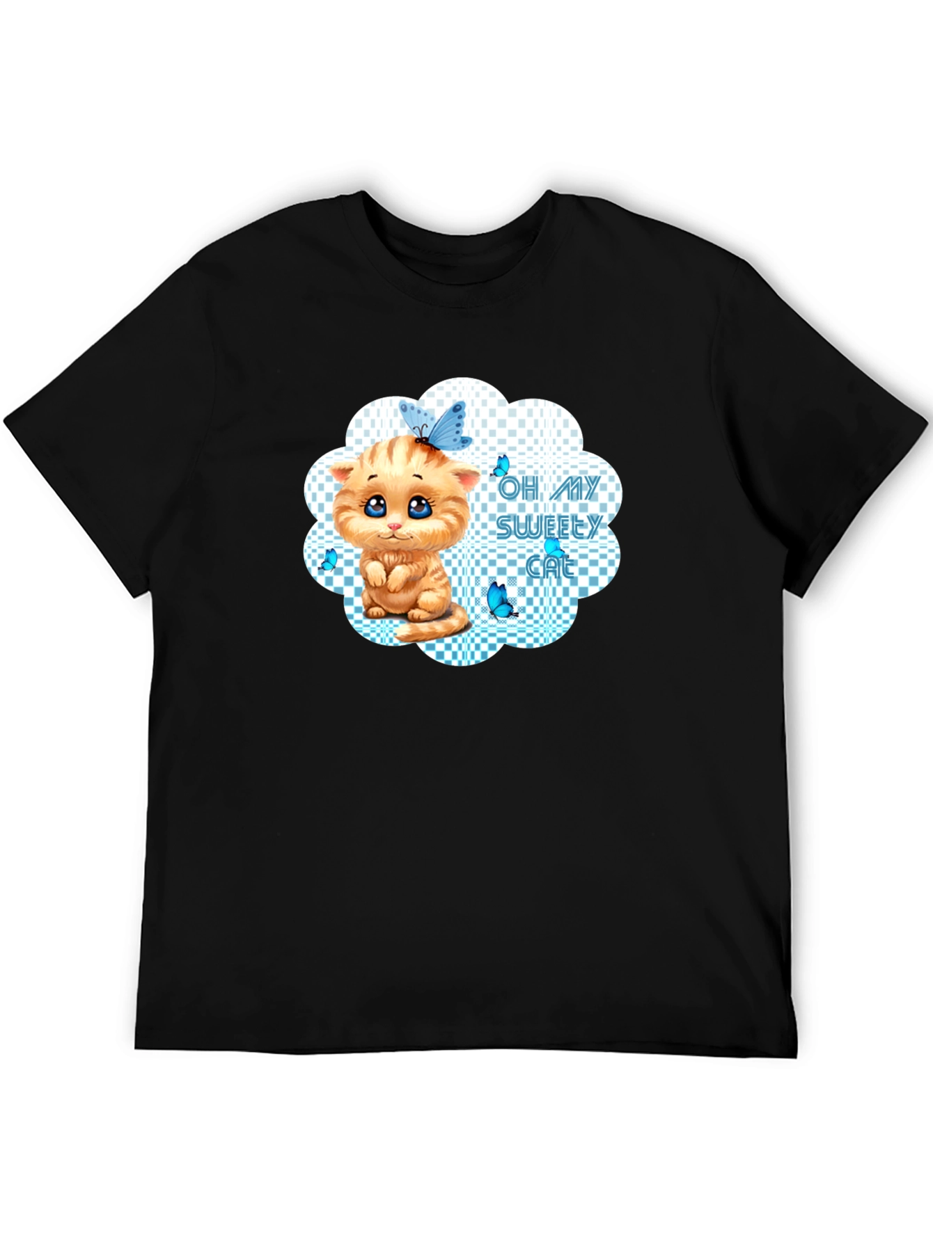 Black Oh My Sweet Cat T-Shirt view 5