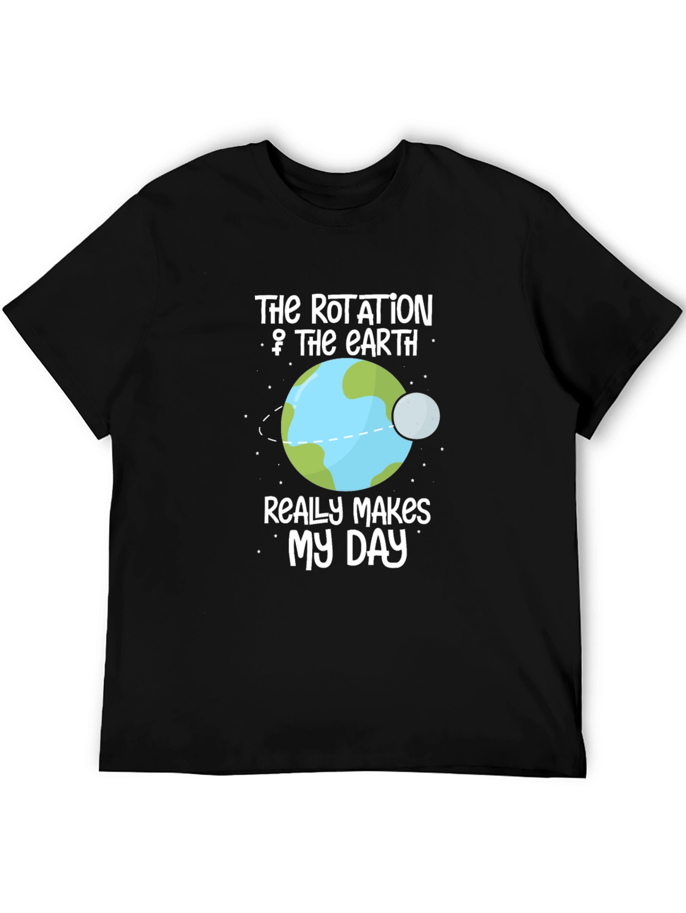Black Rotation of Earth Graphic T-Shirt view 5