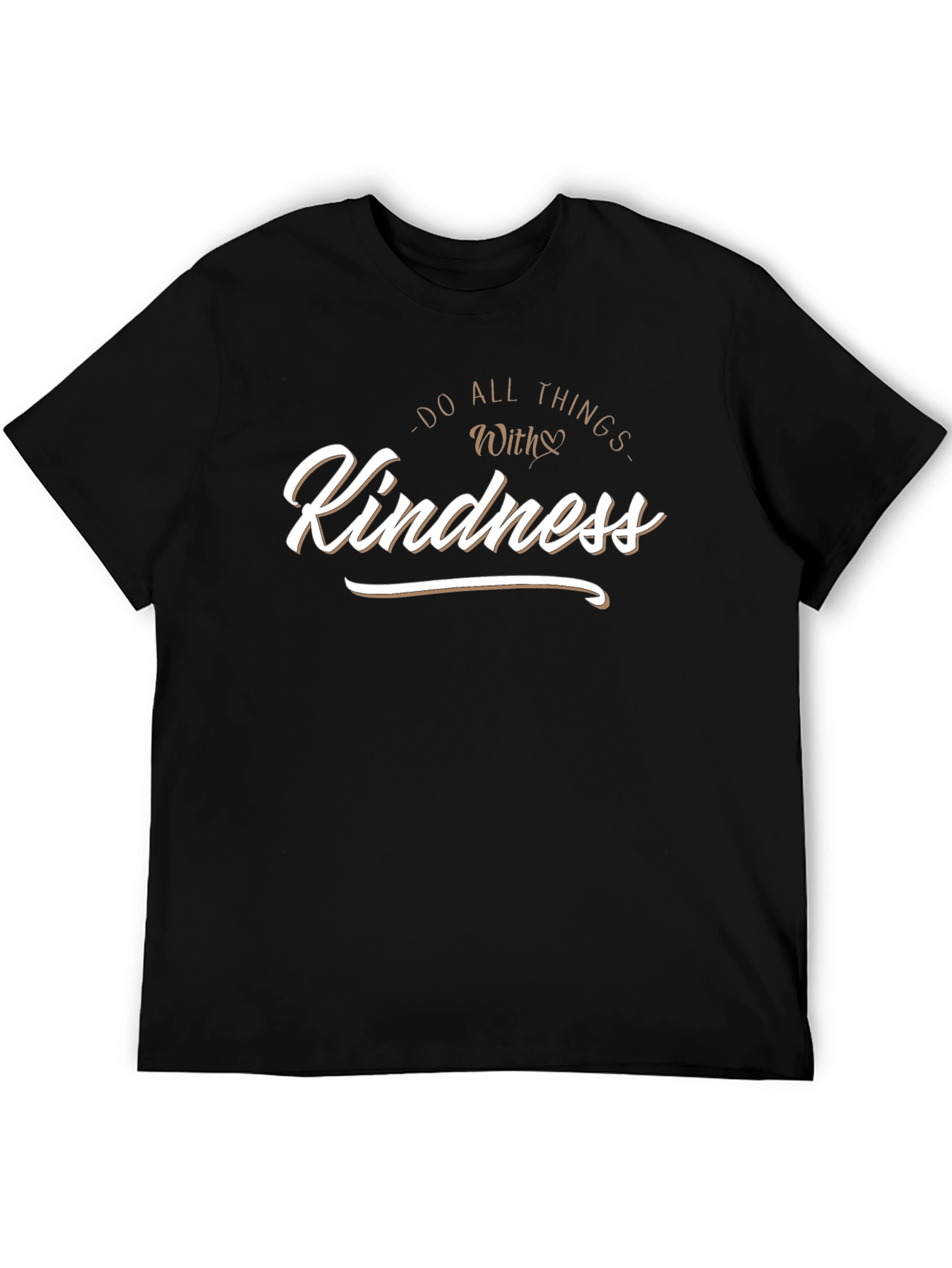 Black Kindness T-Shirt - Do All Things With Kindness Black Tee view 5