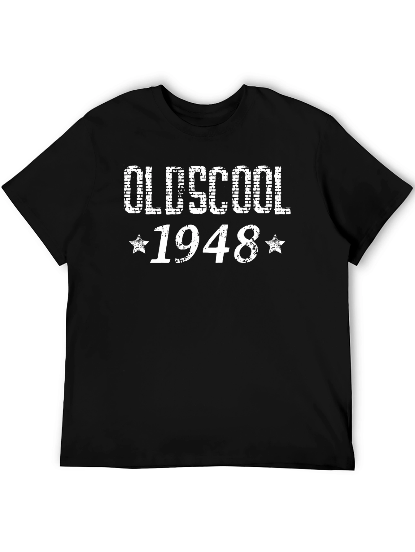 Black Oldschool 1948 Graphic Tee - Vintage Style view 5