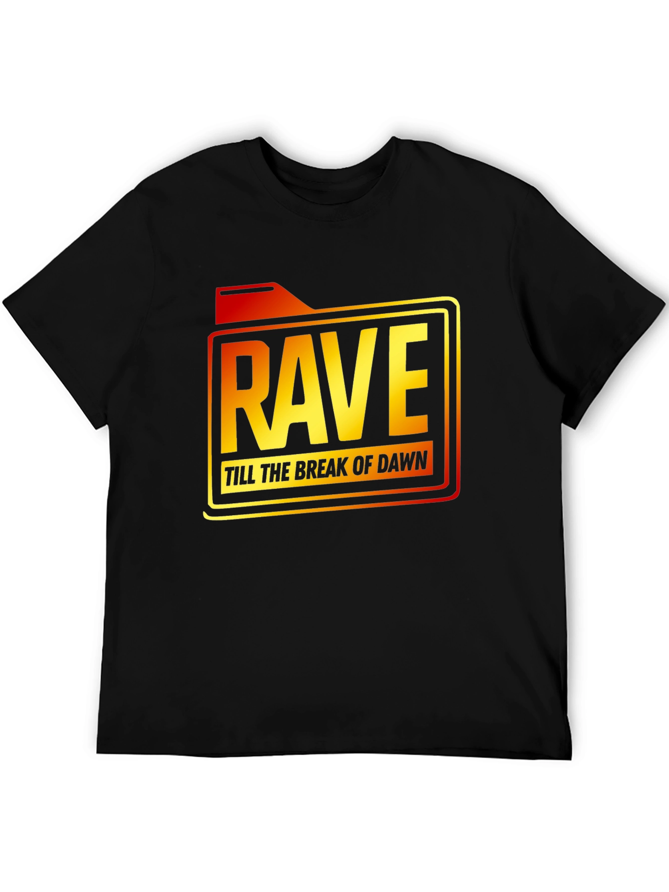 Black Rave Till Dawn Black Graphic Tee view 5