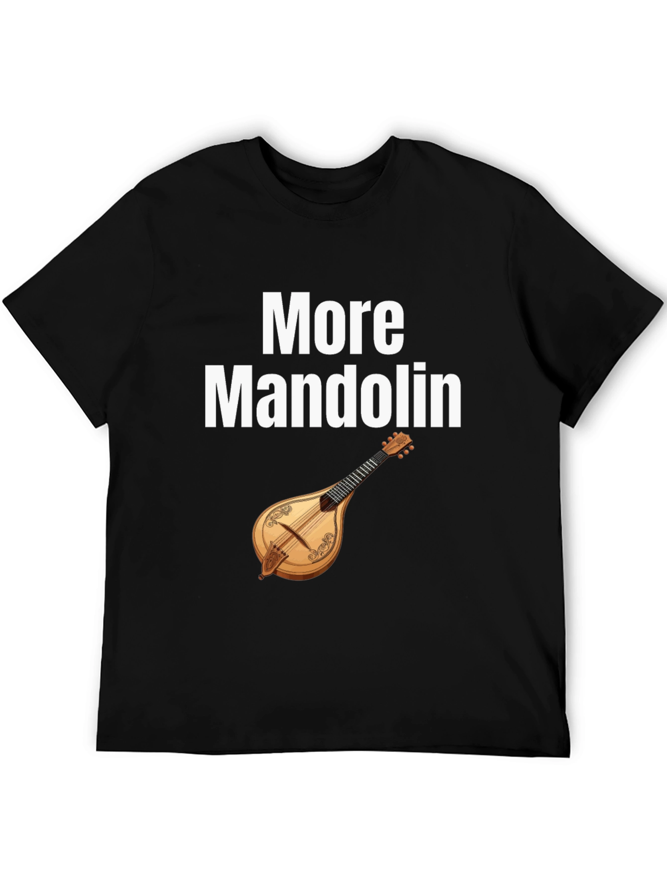 Black More Mandolin T-Shirt: Music Lover's Tee view 5
