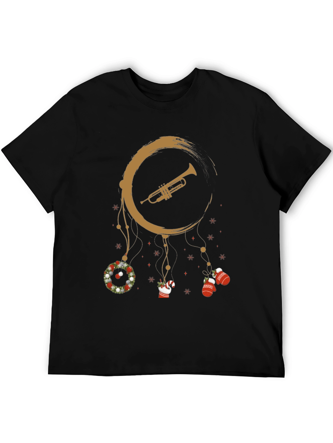 Black Festive Trumpet Dreamcatcher T-Shirt view 5