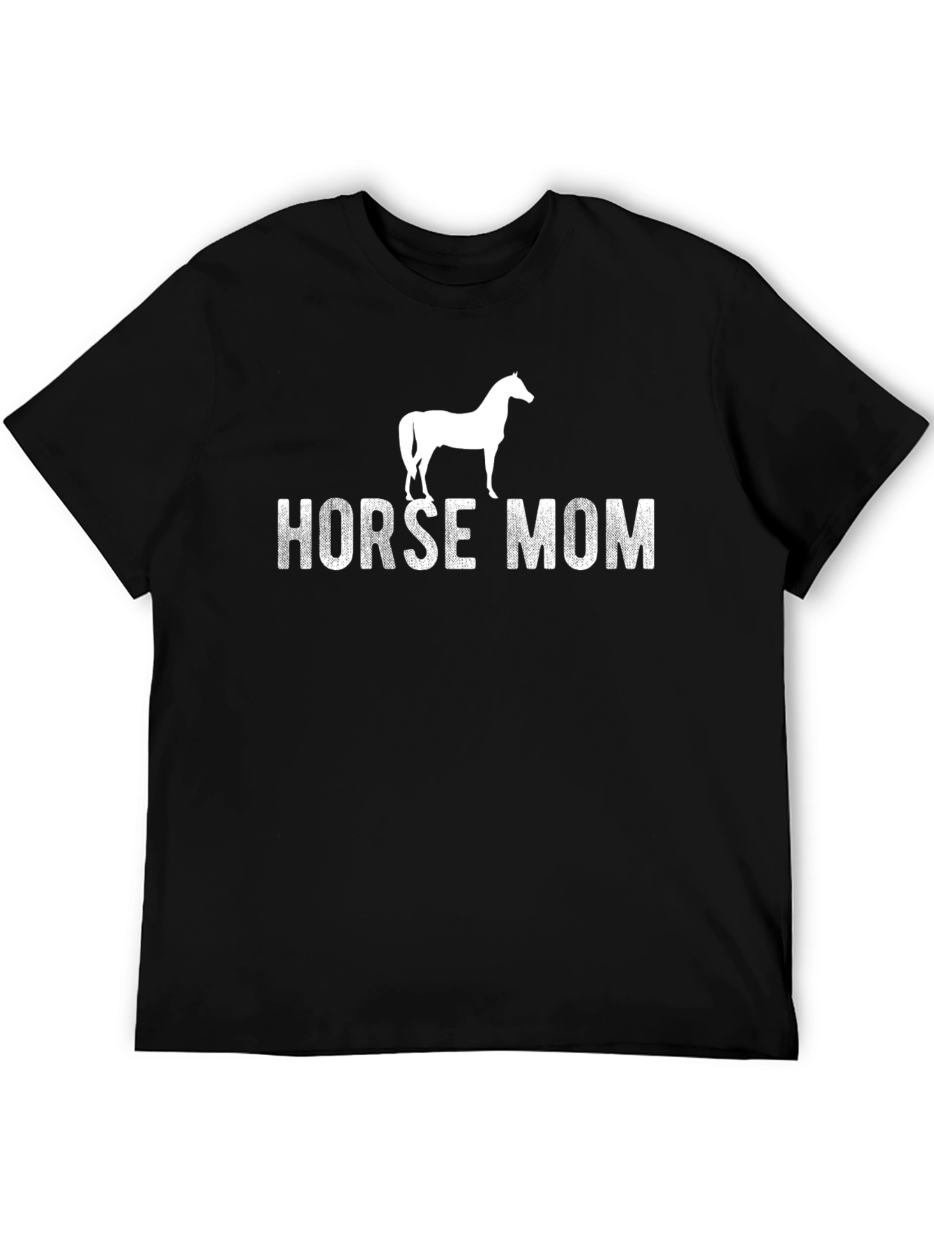 Black Horse Mom T-Shirt - Black Graphic Tee view 5