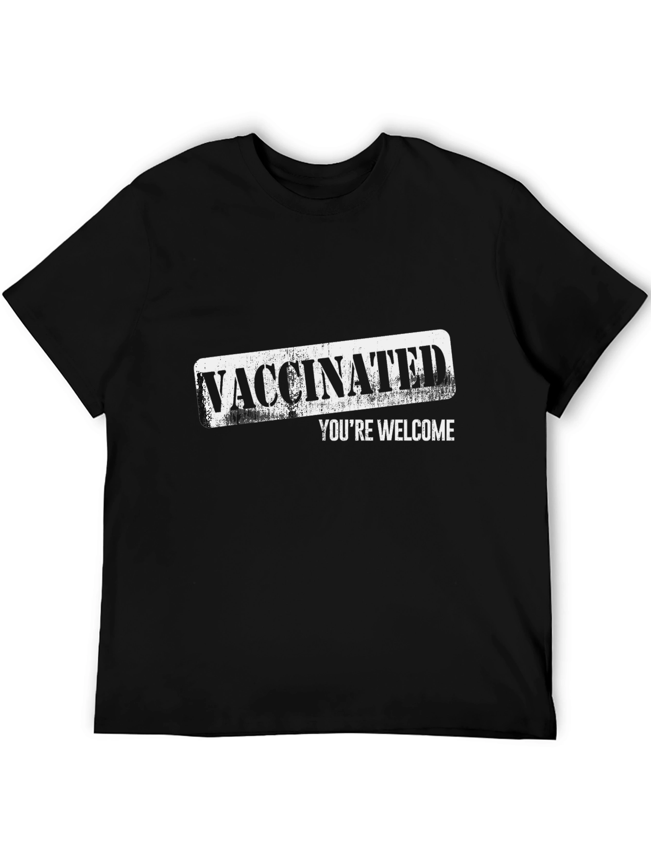 Black Vaccinated You're Welcome Graphic T-Shirt view 5