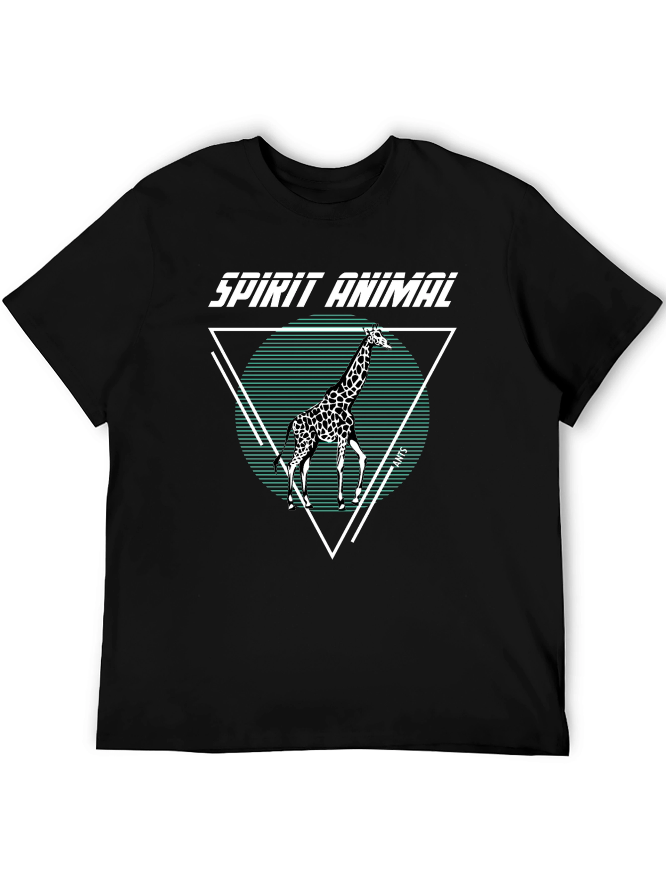 Black Spirit Animal Giraffe Graphic Tee view 5