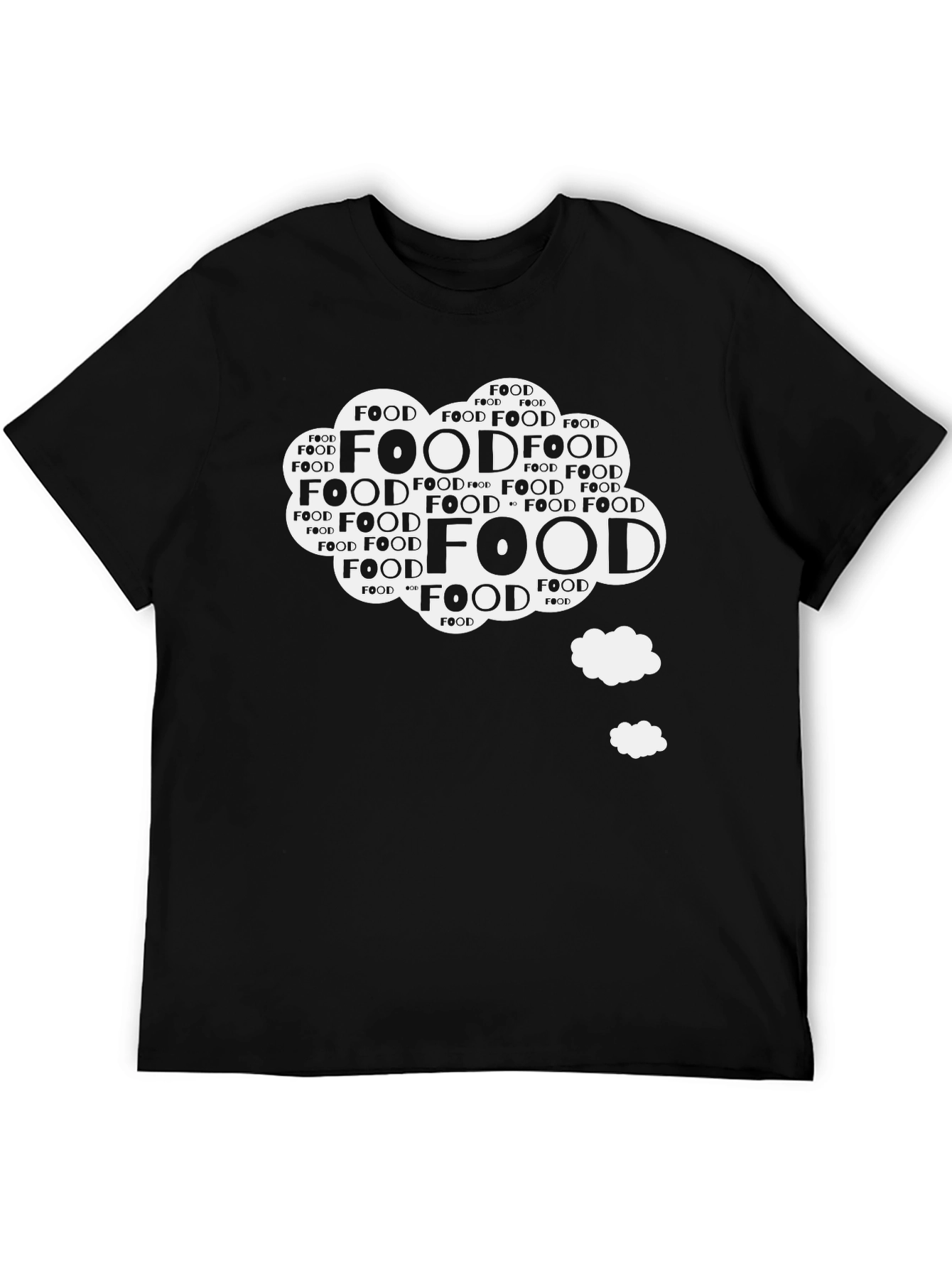 Black Foodie Graphic Tee - Black Cotton Comfort view 5