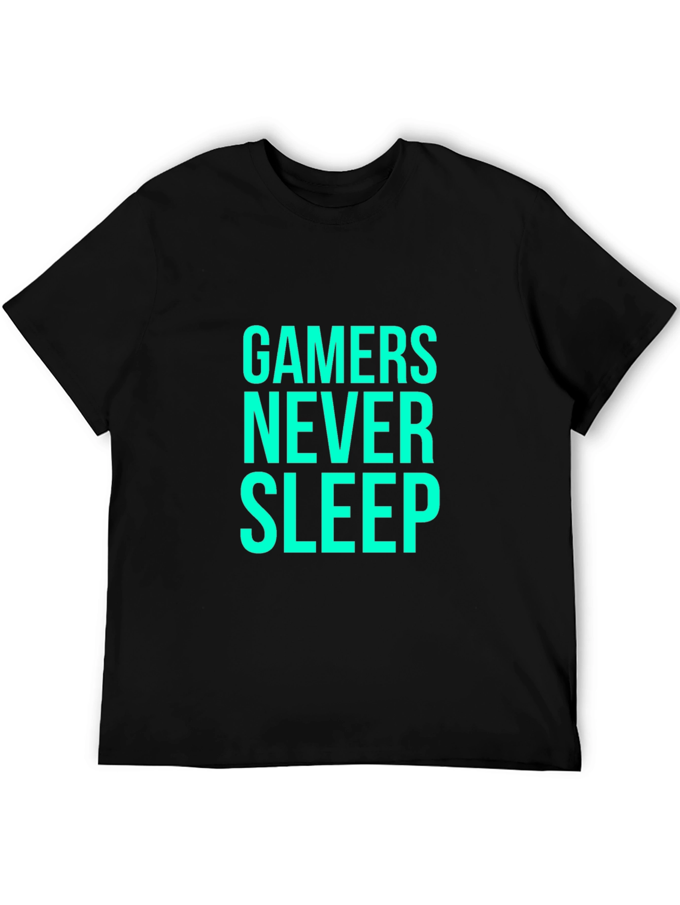 Black Gamers Never Sleep Graphic Tee view 5