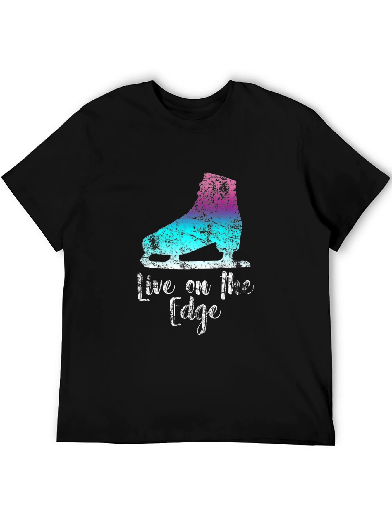 Black Live on the Edge - Ice Skating T-Shirt view 5