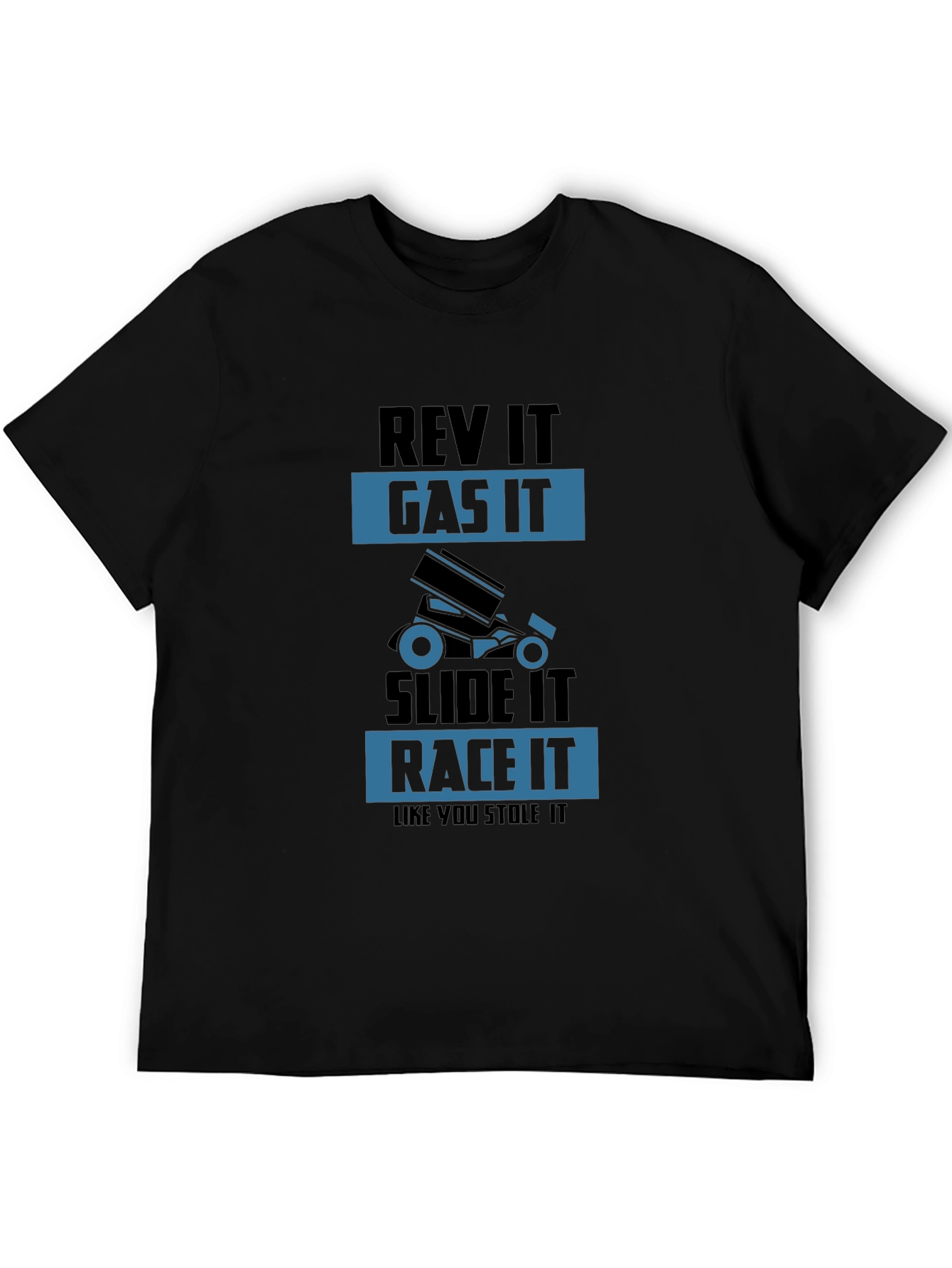Rev It Gas It Race It T-Shirt - Men's Black Graphic Tee - 5