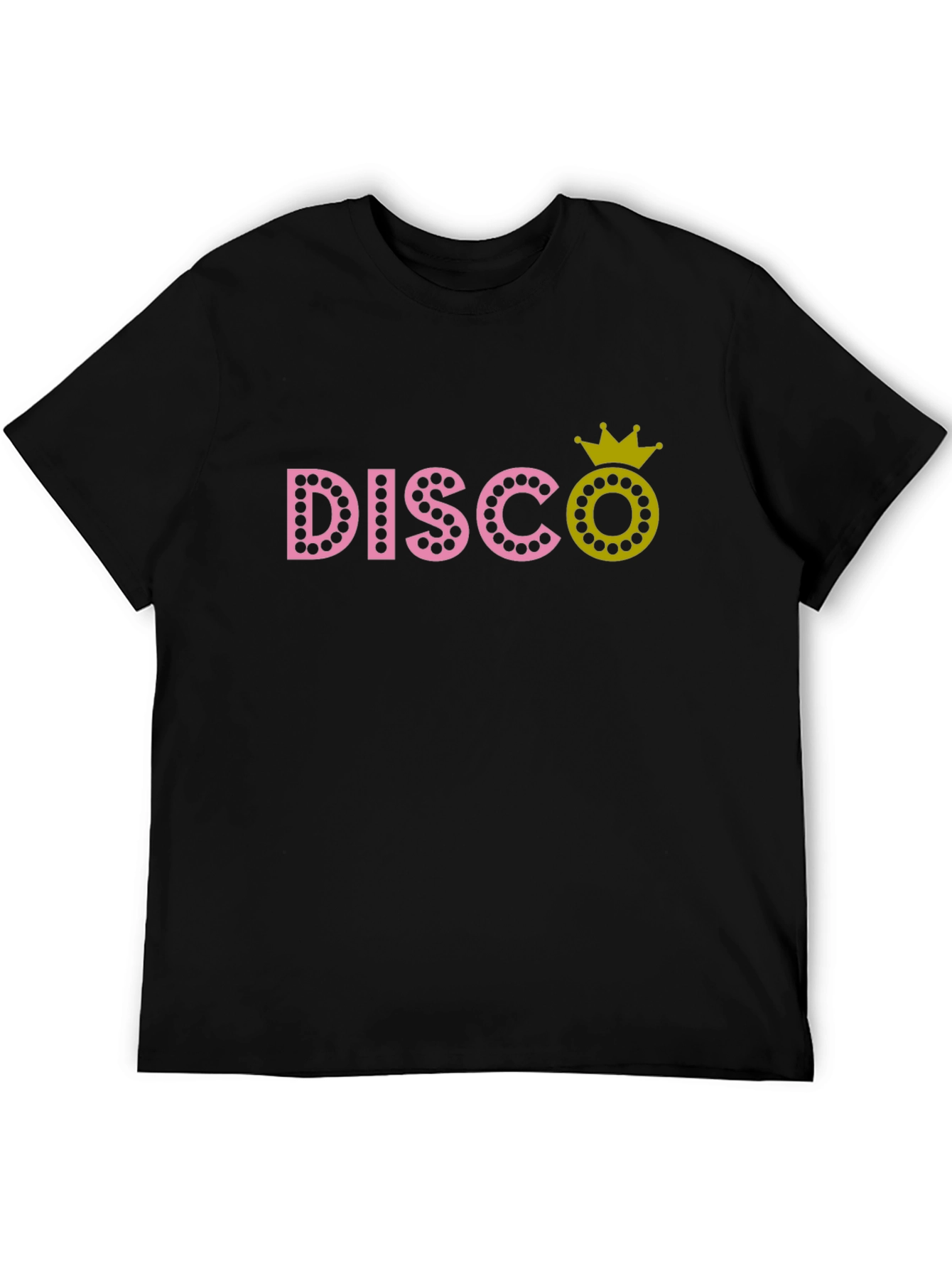Black Disco Queen Crown Graphic Black T-Shirt view 5