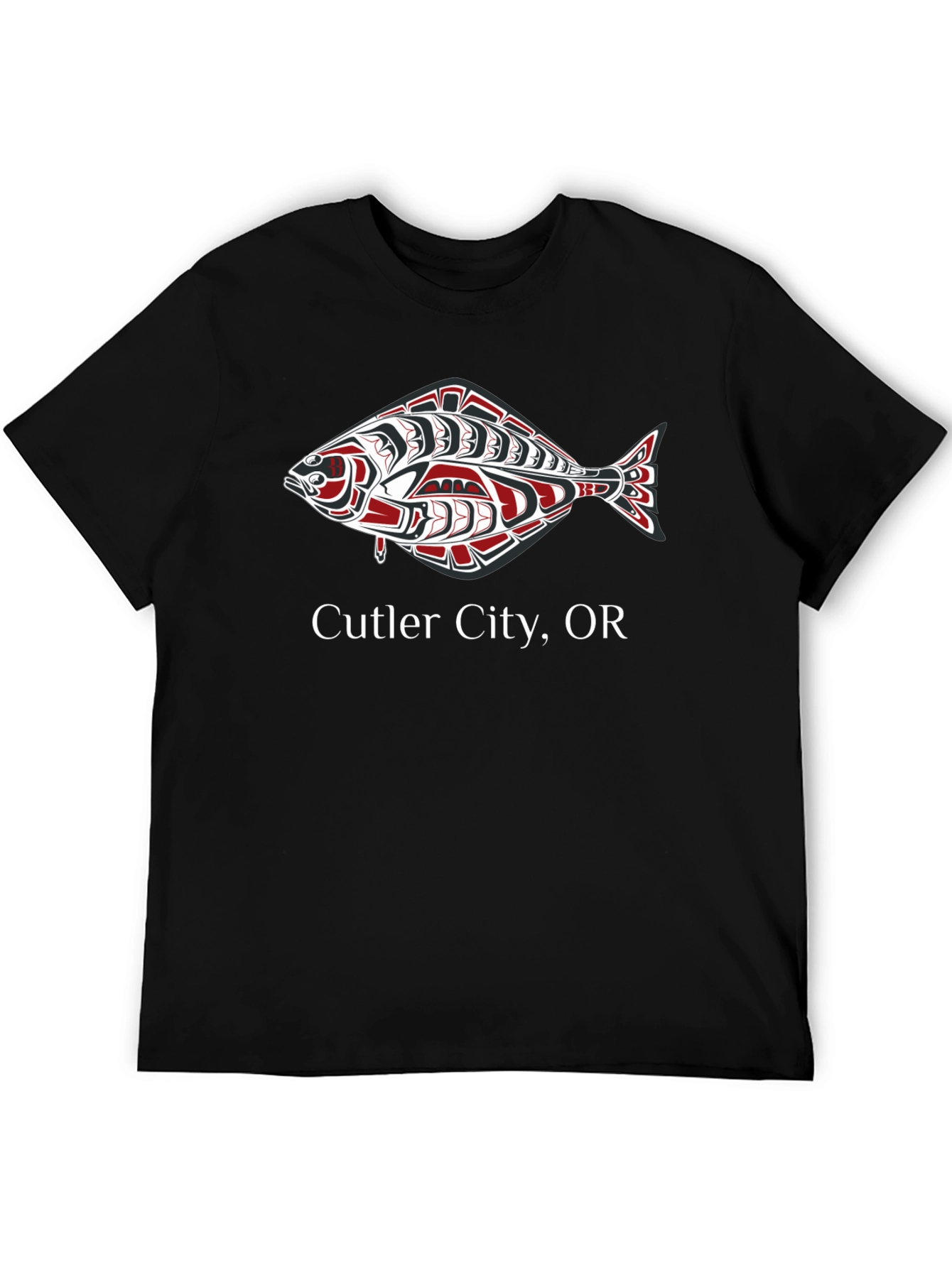 Black Cutler City, OR Fish Graphic Tee view 5
