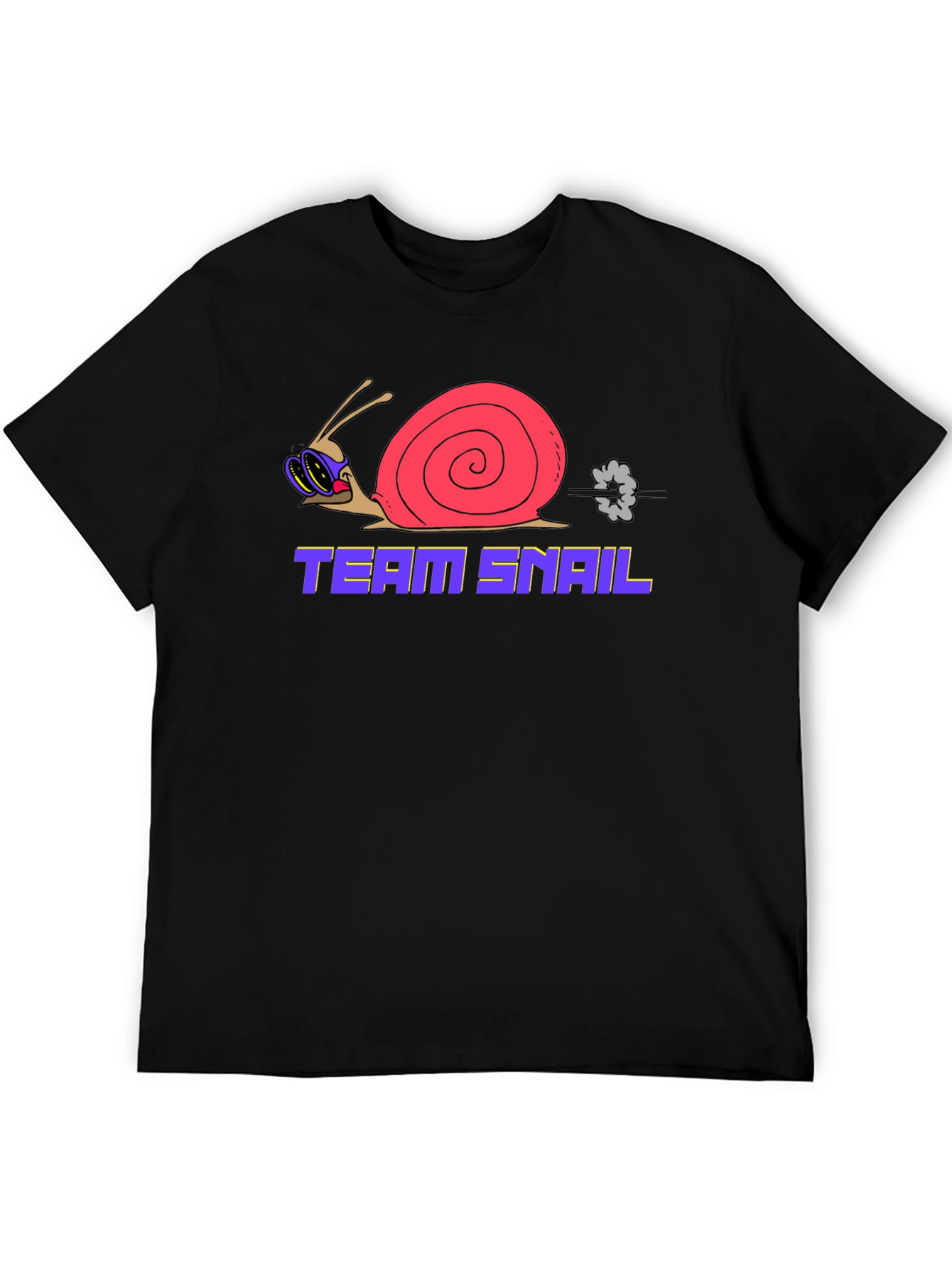 Black Team Snail Graphic T-Shirt - Black view 5