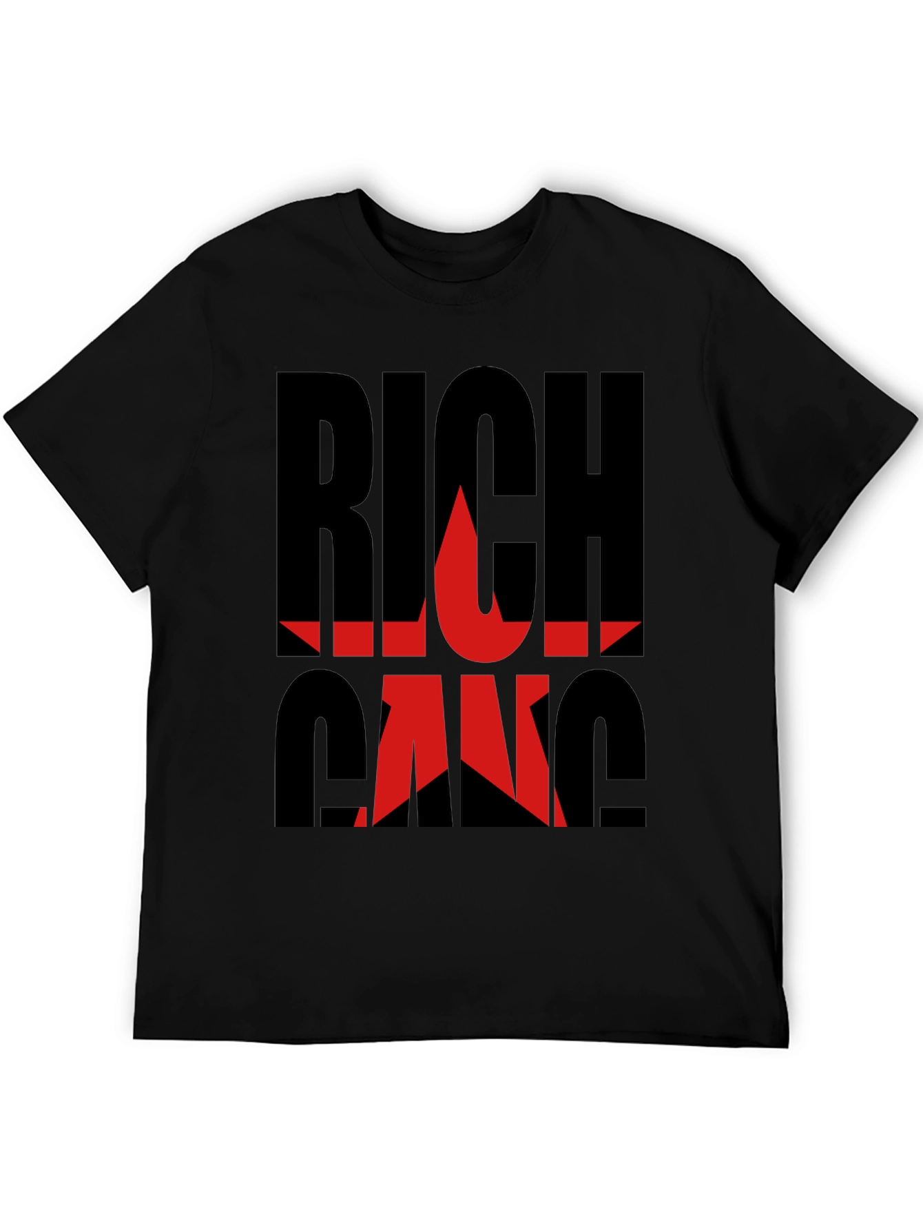 Black Rich Gang Black Graphic T-Shirt view 5