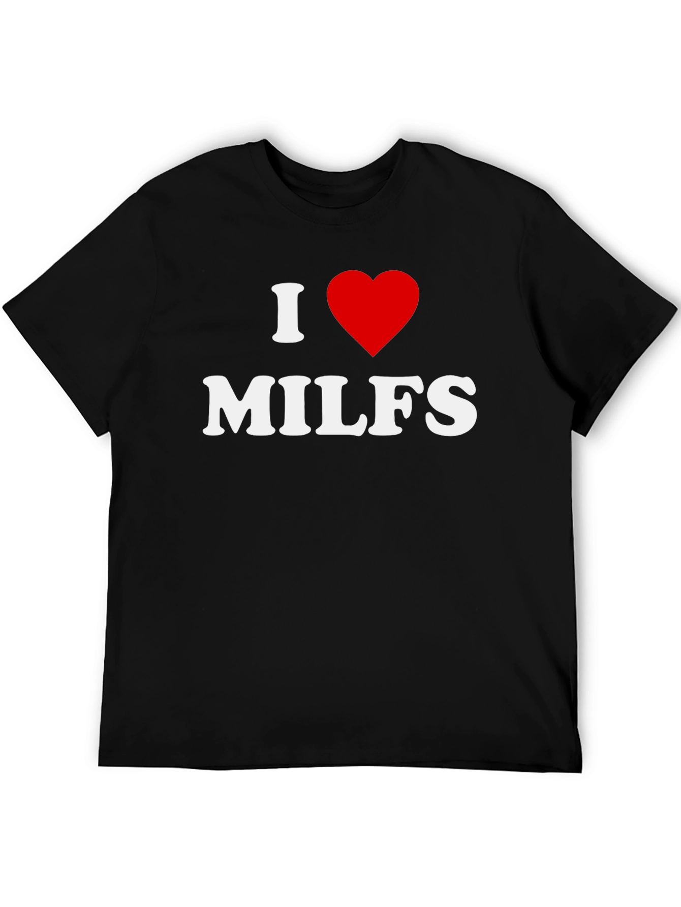 Black I Heart MILFS Graphic Tee - Black view 5