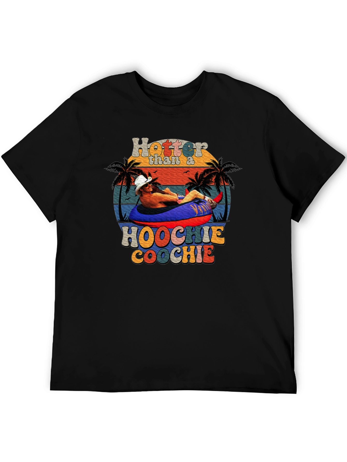 Black Hotter Than a Hoochie Coochie Graphic Tee view 5