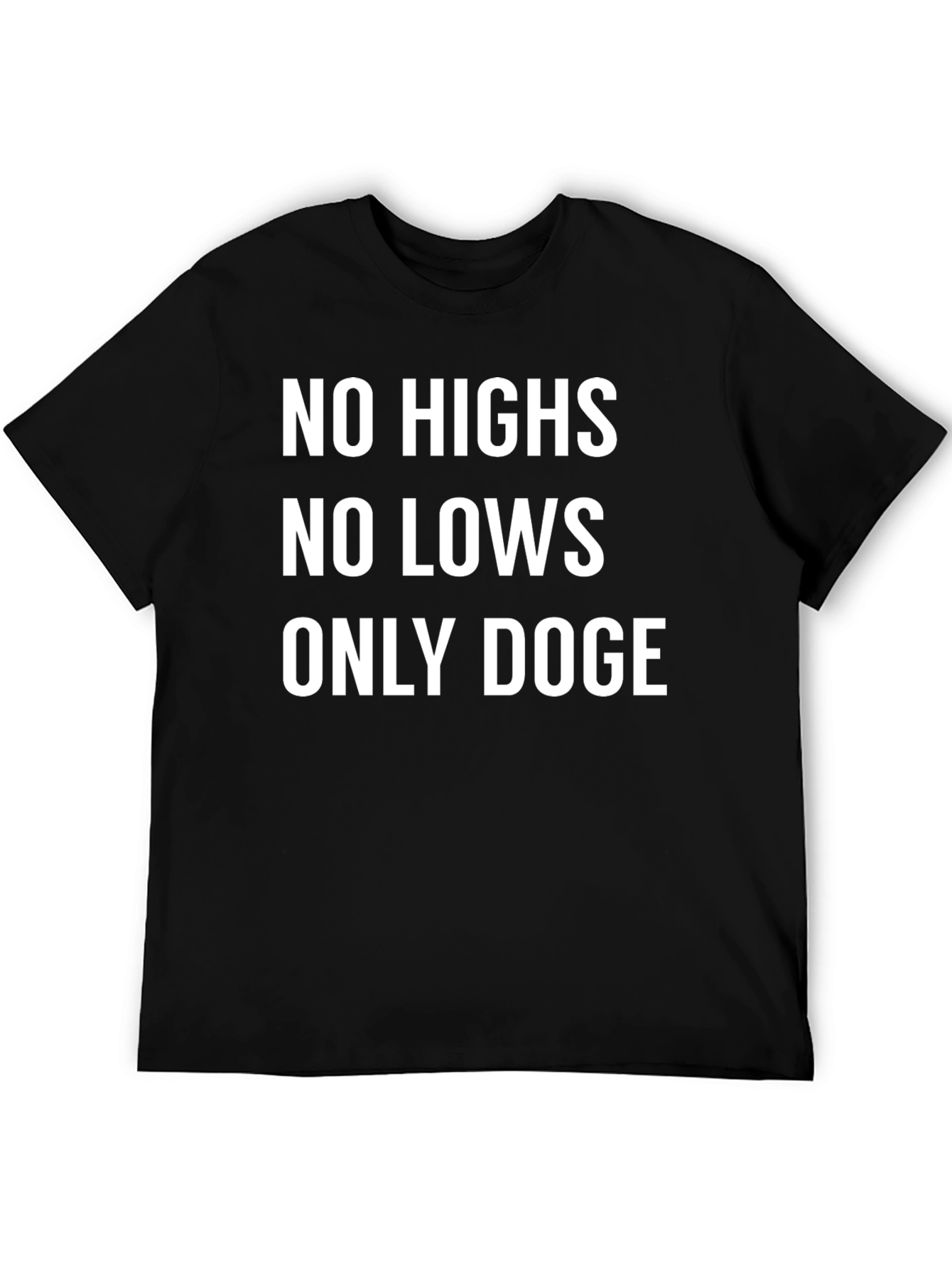 Black Doge Crypto T-Shirt - No Highs No Lows Only Doge view 5