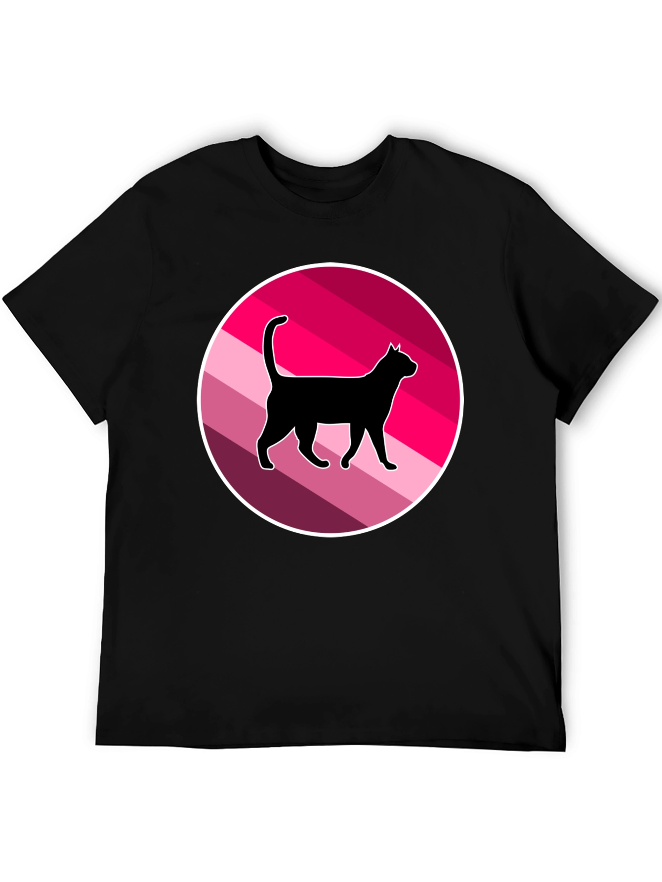 Black Cool Cat Graphic T-Shirt - Retro Style view 5