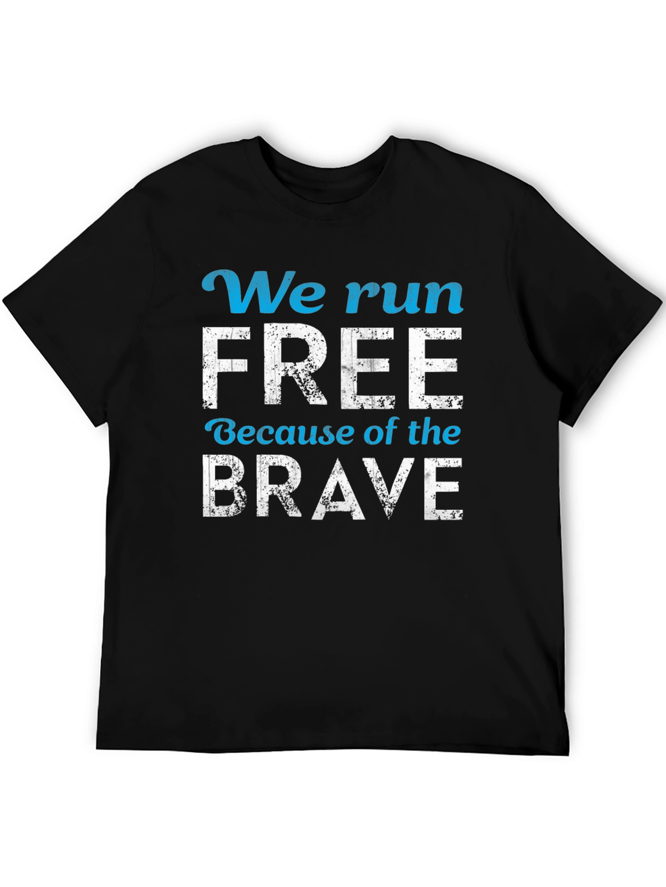 Black We Run Free Patriotic T-Shirt view 5