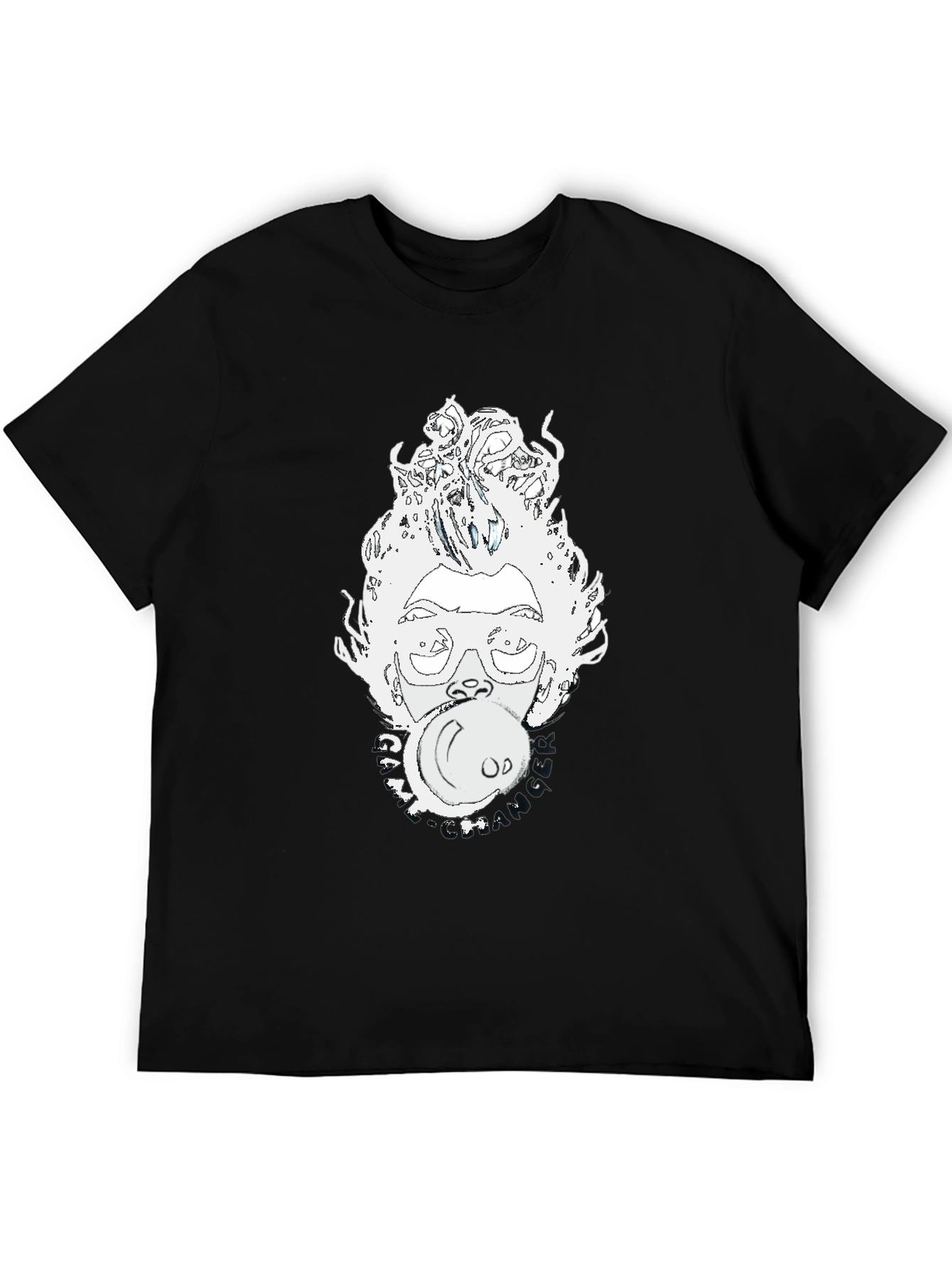 Black Bubblegum Pop Art Graphic Tee - Black view 5