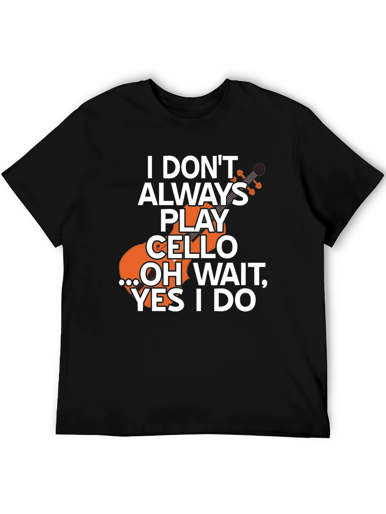 Black Cello Player T-Shirt - Funny Musician Tee view 5