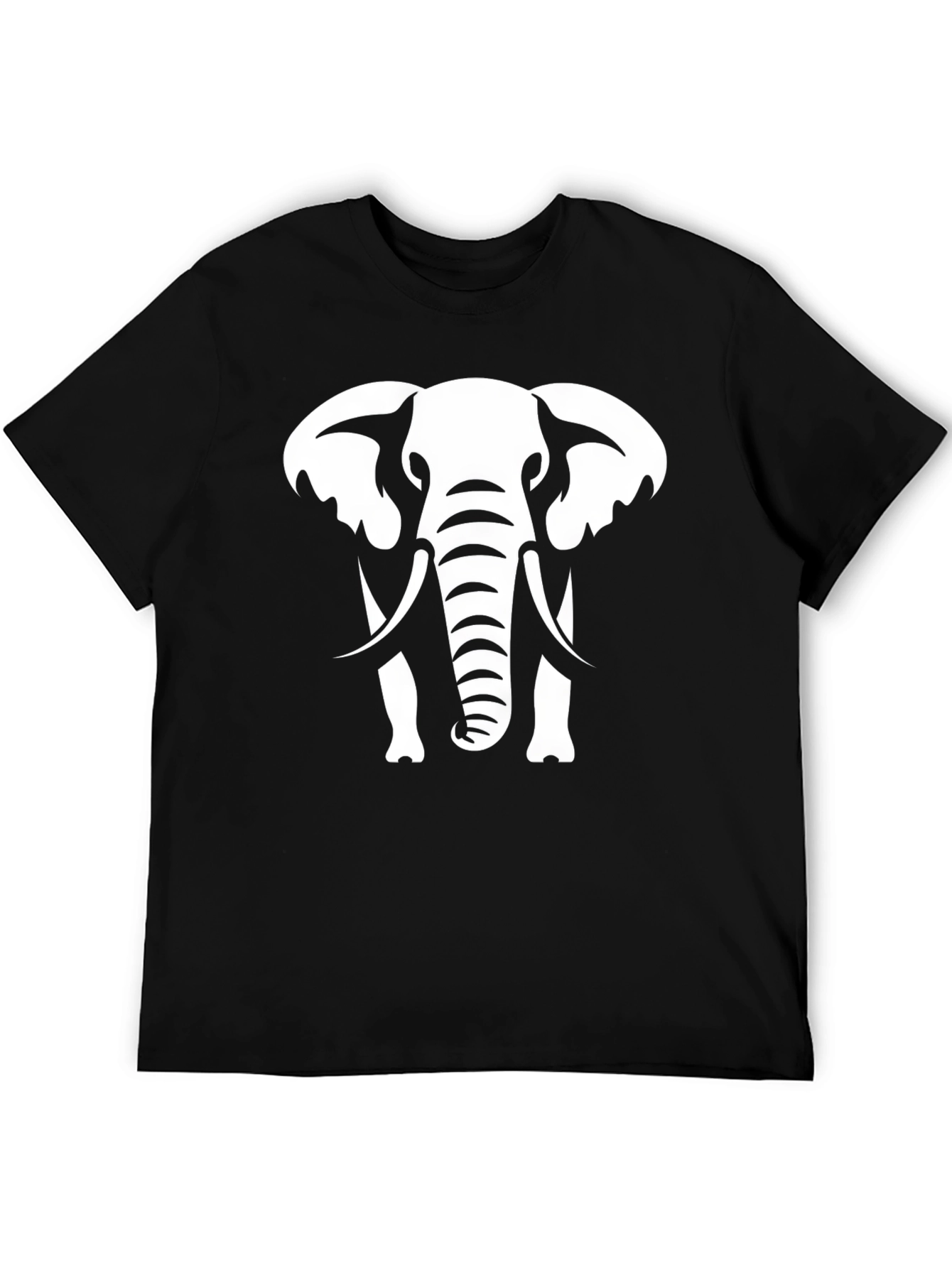 Black Elephant Graphic Black T-Shirt view 5