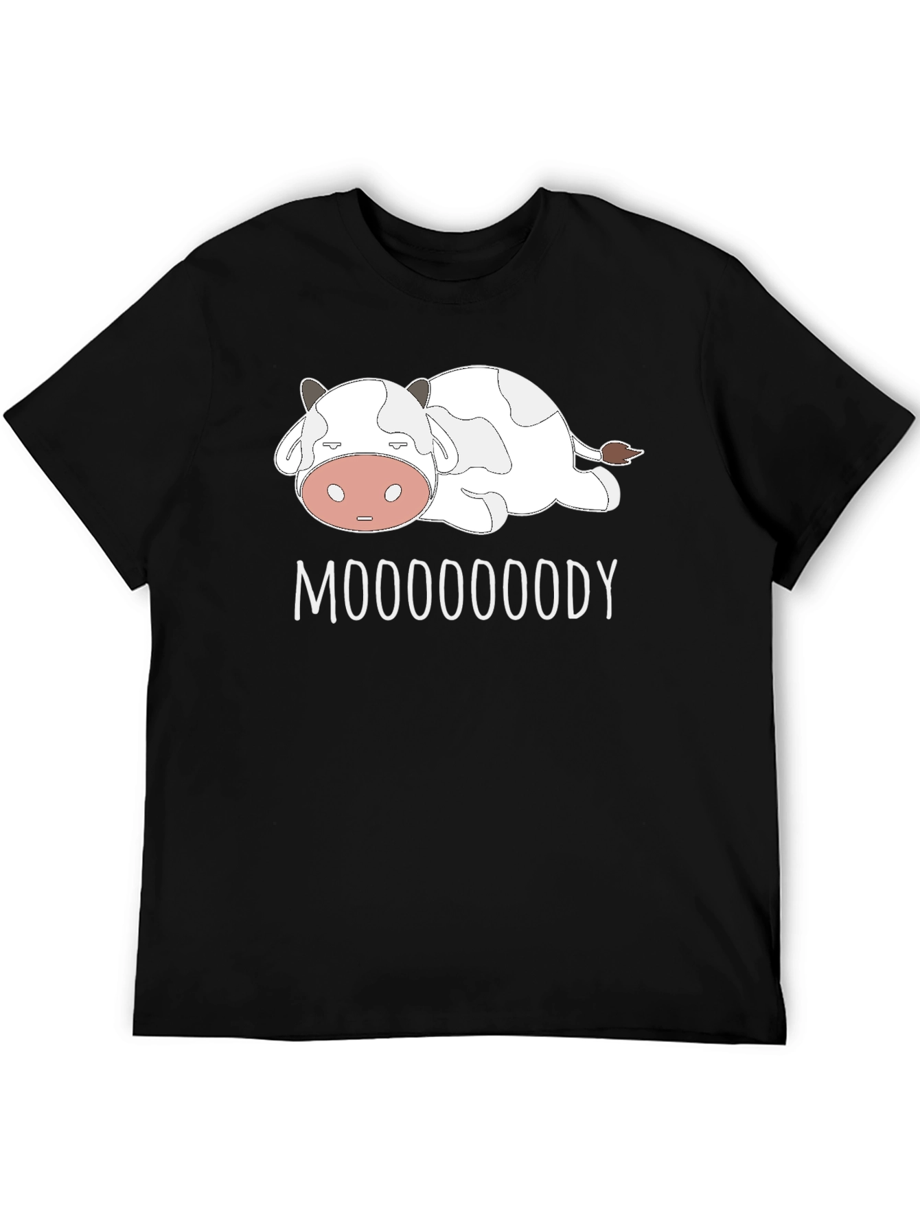 Black Moooooody Cow T-Shirt - Relaxed Fit view 5