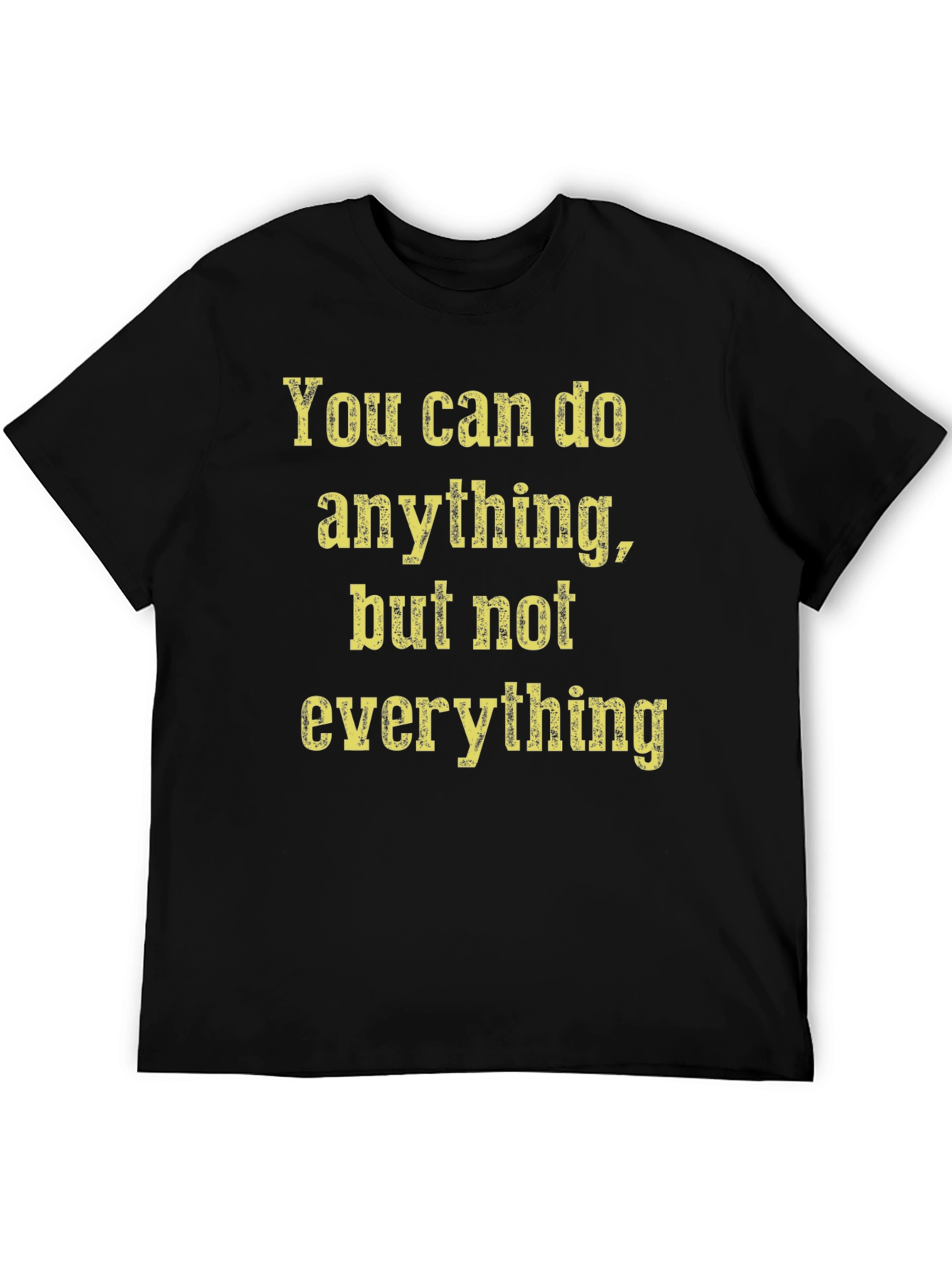 Black Inspirational Graphic Tee: You Can Do Anything T-Shirt view 5