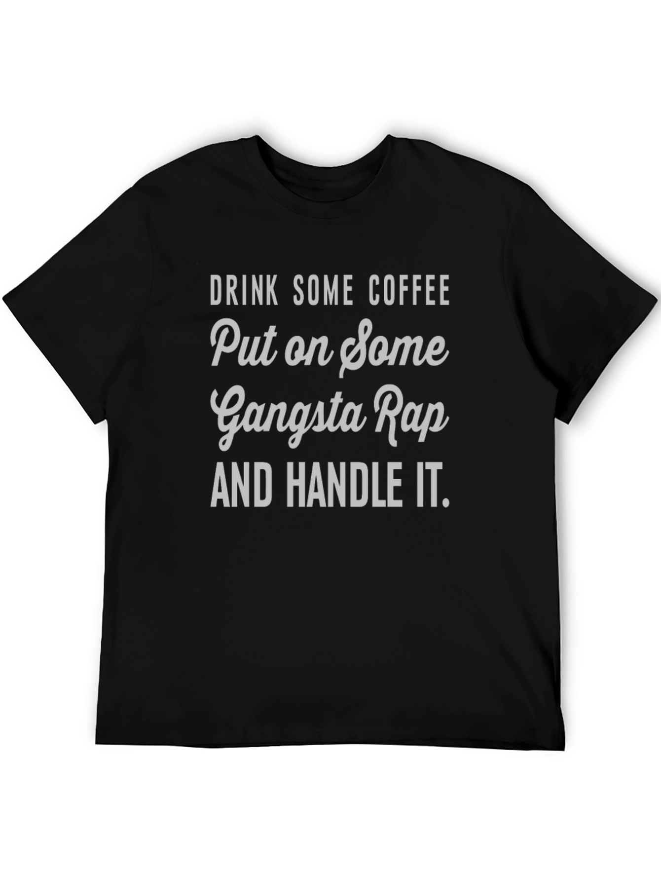 Black Gangsta Rap Coffee T-Shirt view 5