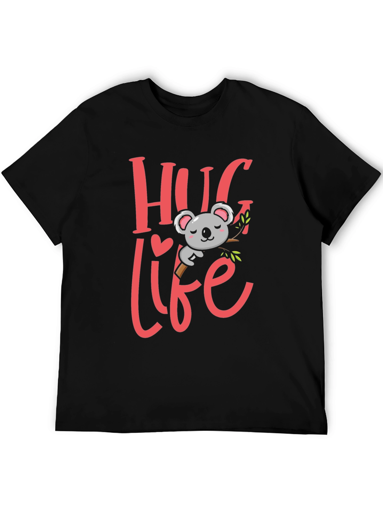 Black Hug Life Koala Bear Graphic Tee view 5
