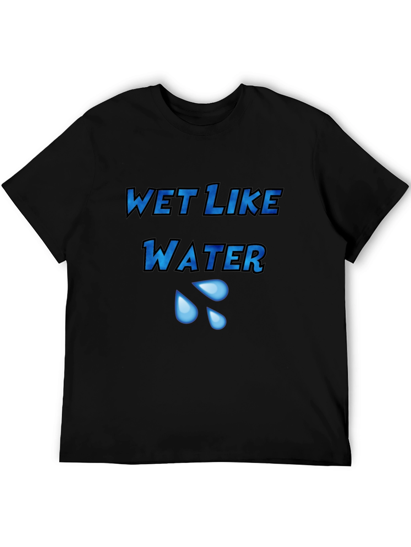Black Wet Like Water Graphic Tee - Unisex Black T-Shirt view 5