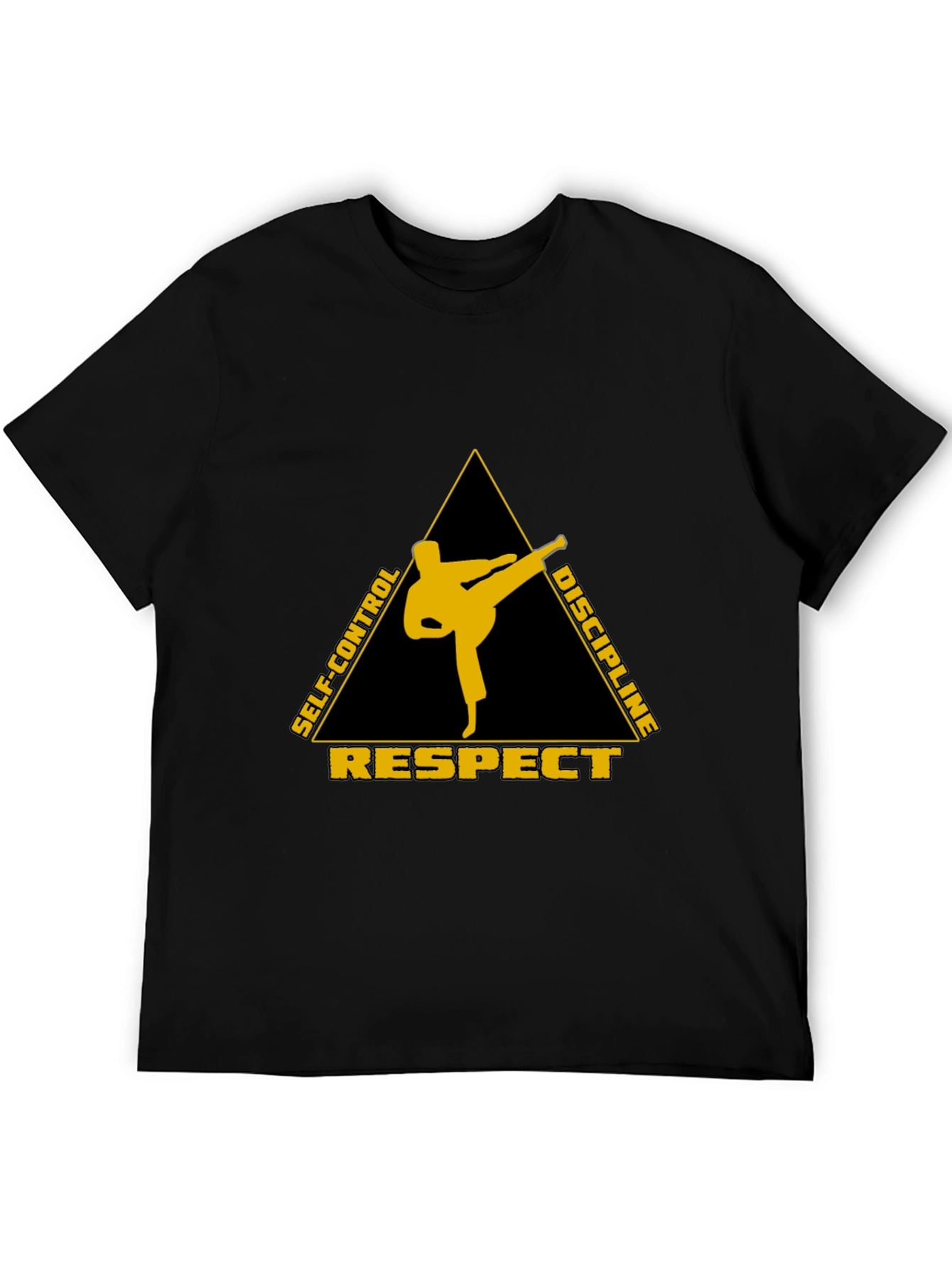 Black Martial Arts Respect Discipline T-Shirt view 5
