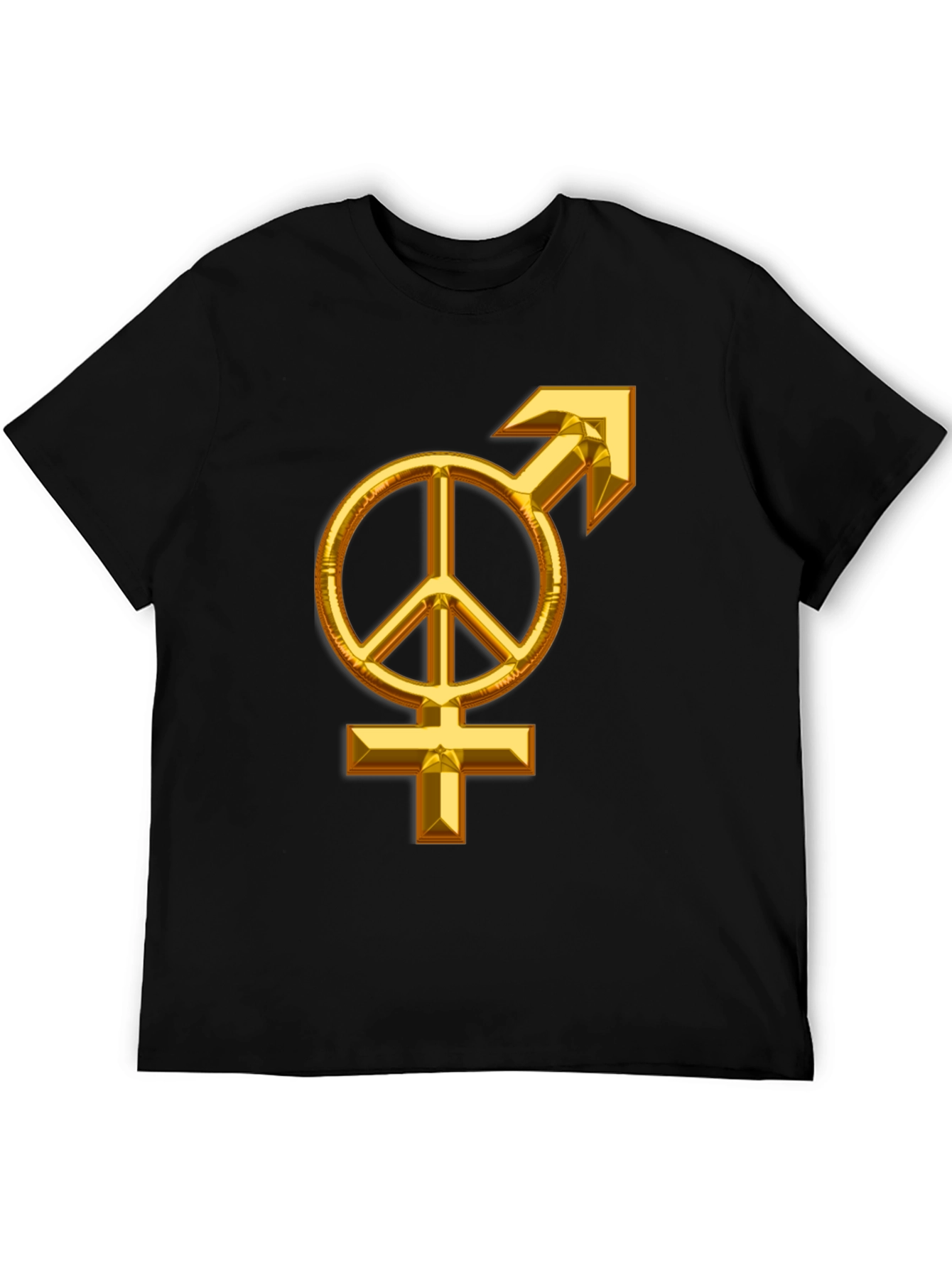 Black Peace Symbol Men's Graphic Tee view 5
