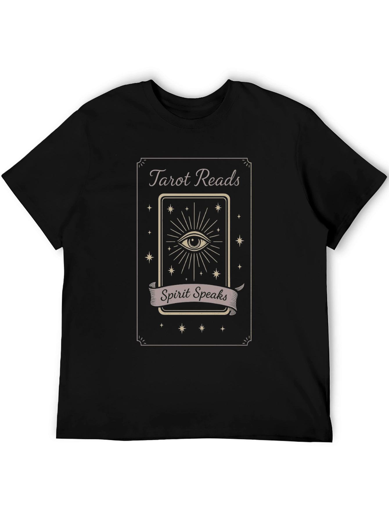 Black Tarot Reads Spirit Speaks T-Shirt - Mystical Design view 5
