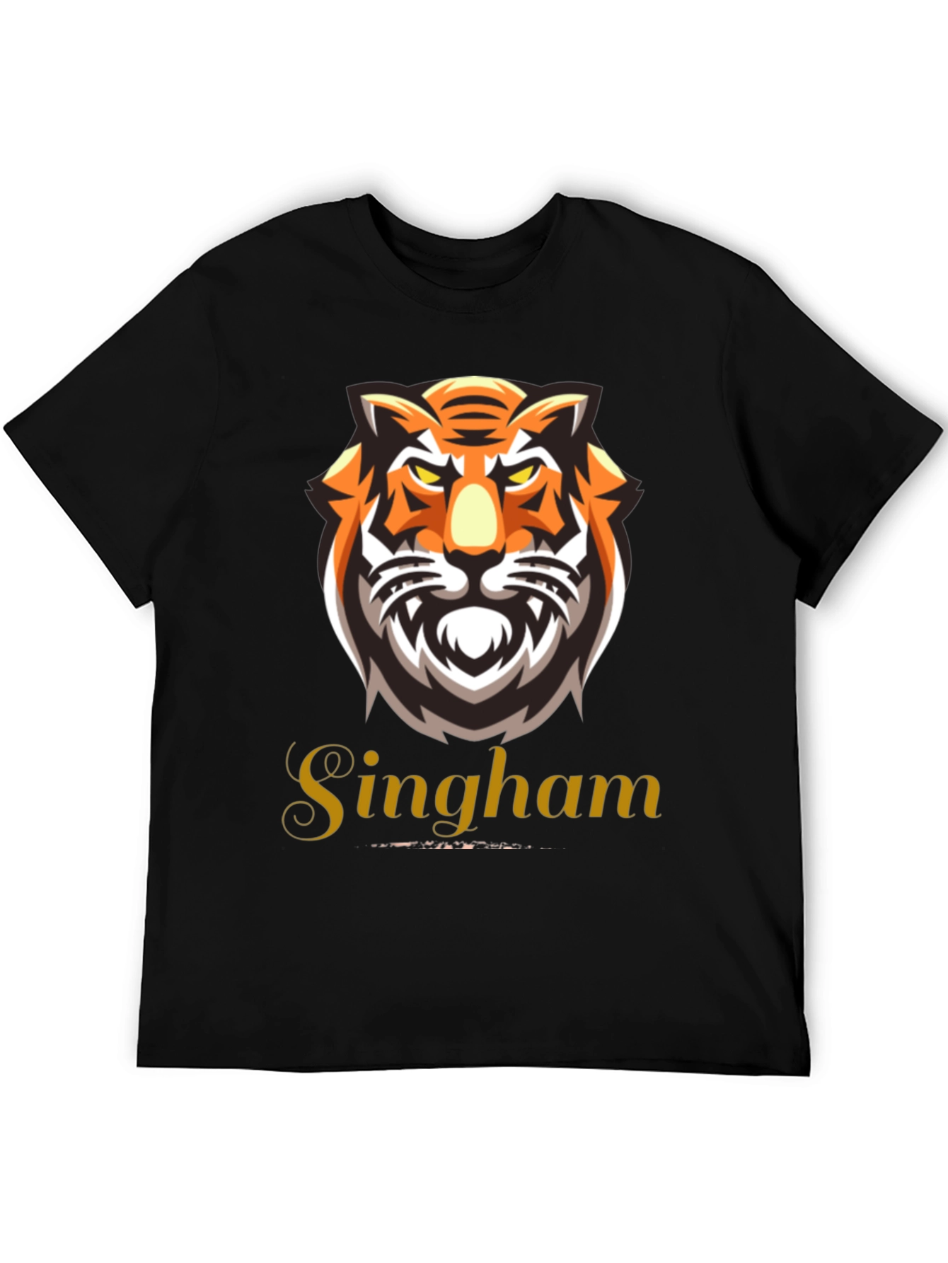Black Singham Tiger Graphic Tee - Bold & Fierce view 5