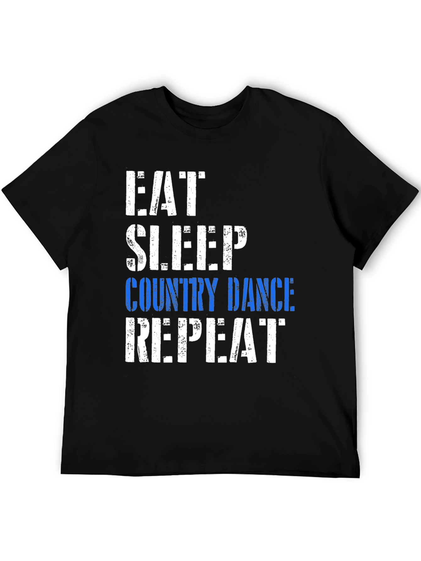 Black Eat Sleep Country Dance Repeat Graphic T-Shirt view 5