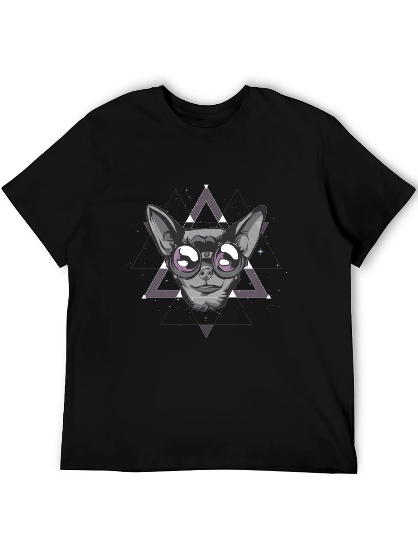 Black Cosmic Dog T-Shirt - Stylish Graphic Tee view 5