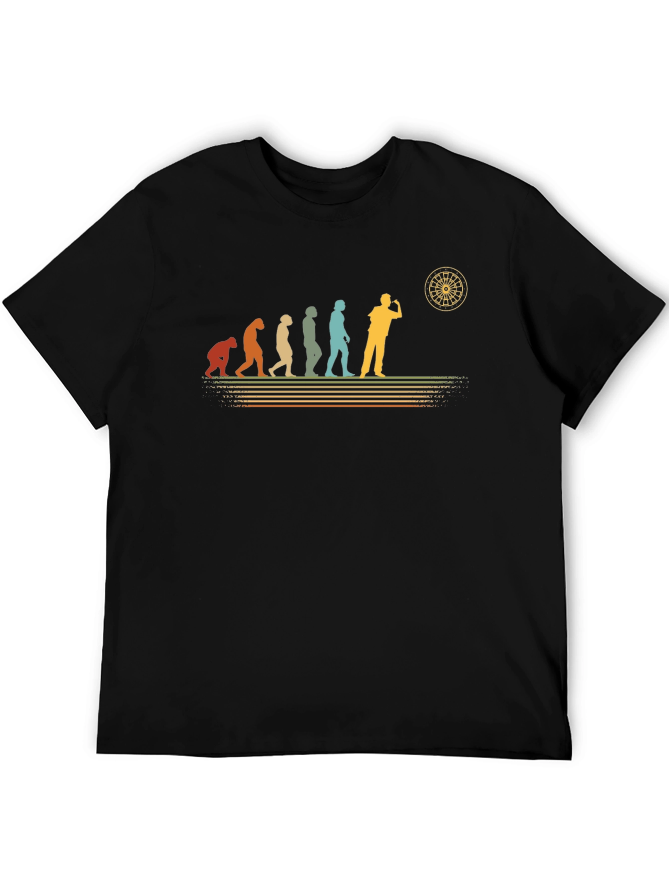 Black Darts Evolution T-Shirt - Throwback Design view 5