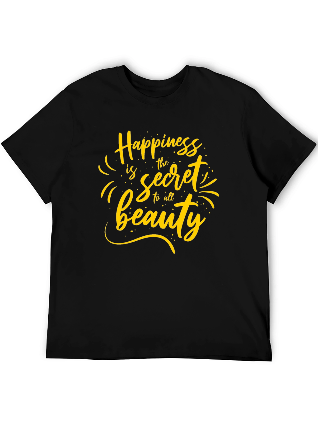 Black Happiness Secret Beauty T-Shirt view 5
