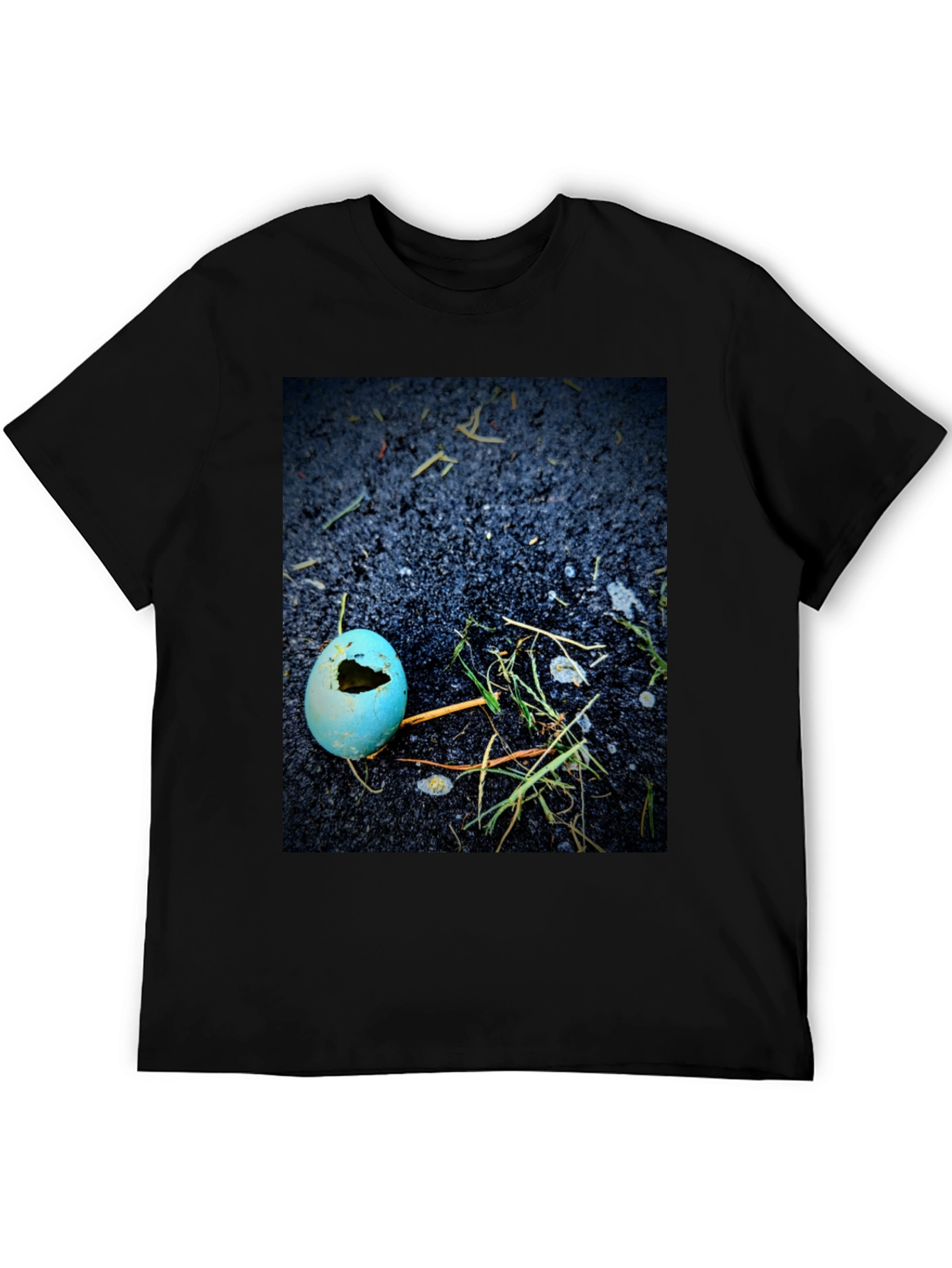 Black Broken Eggshell Graphic T-Shirt view 5