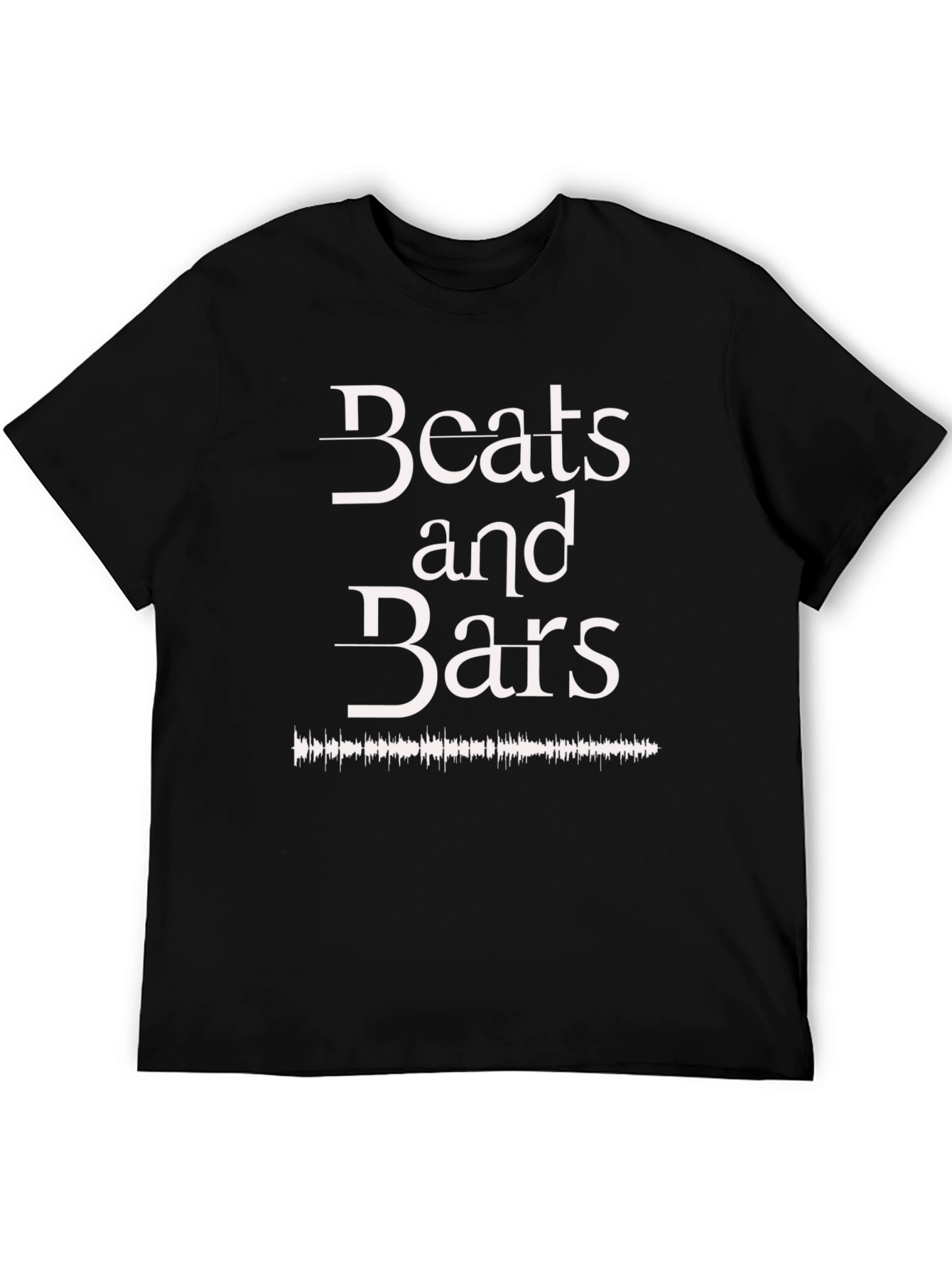 Black Beats and Bars Graphic Tee - Black view 5