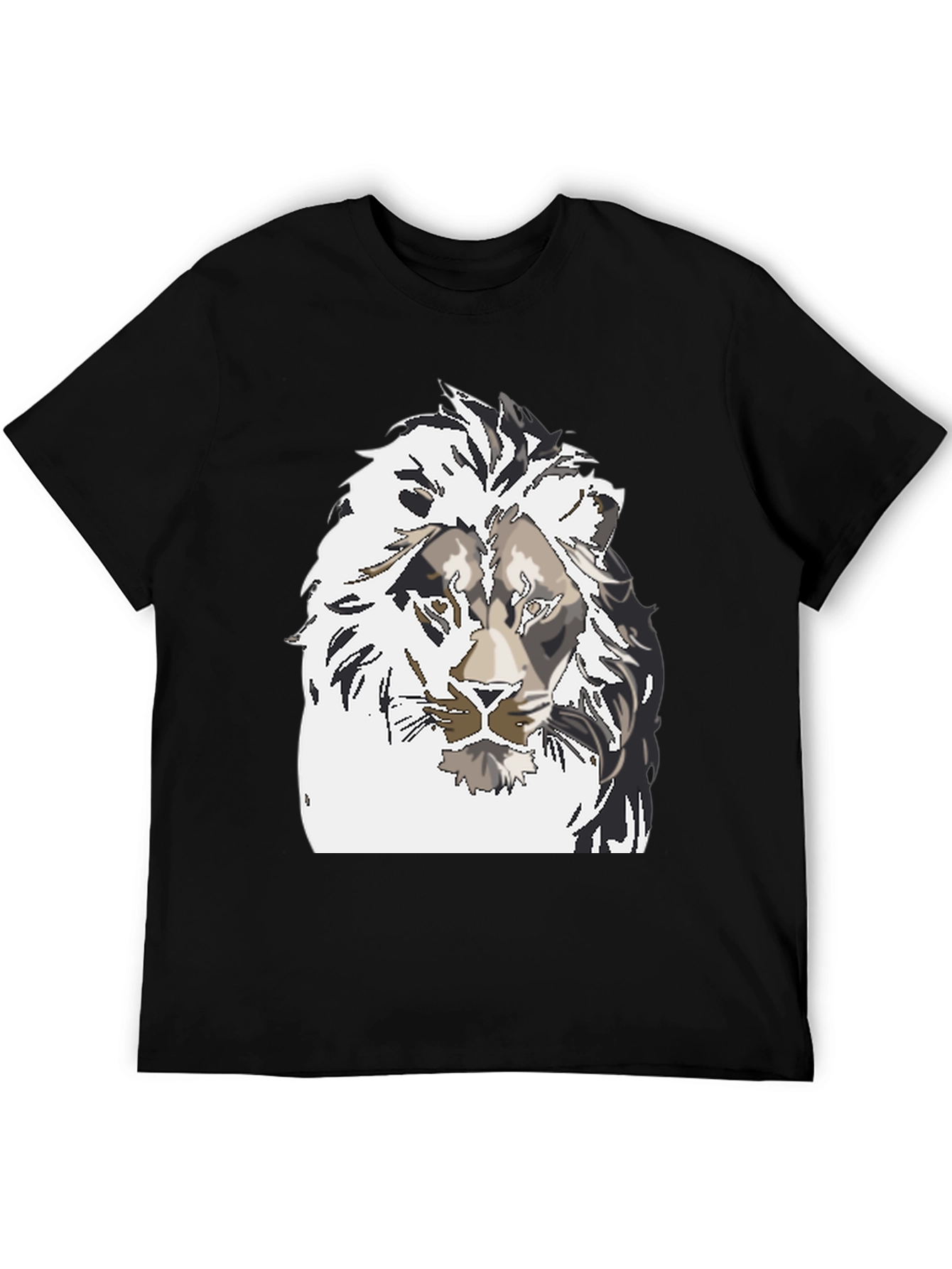 Black Lion Graphic Tee - Men's Black T-Shirt view 5