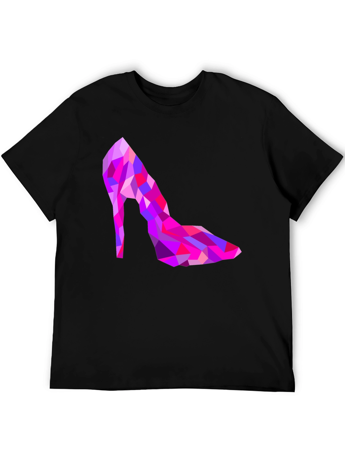 Black Geometric High Heel T-Shirt view 5