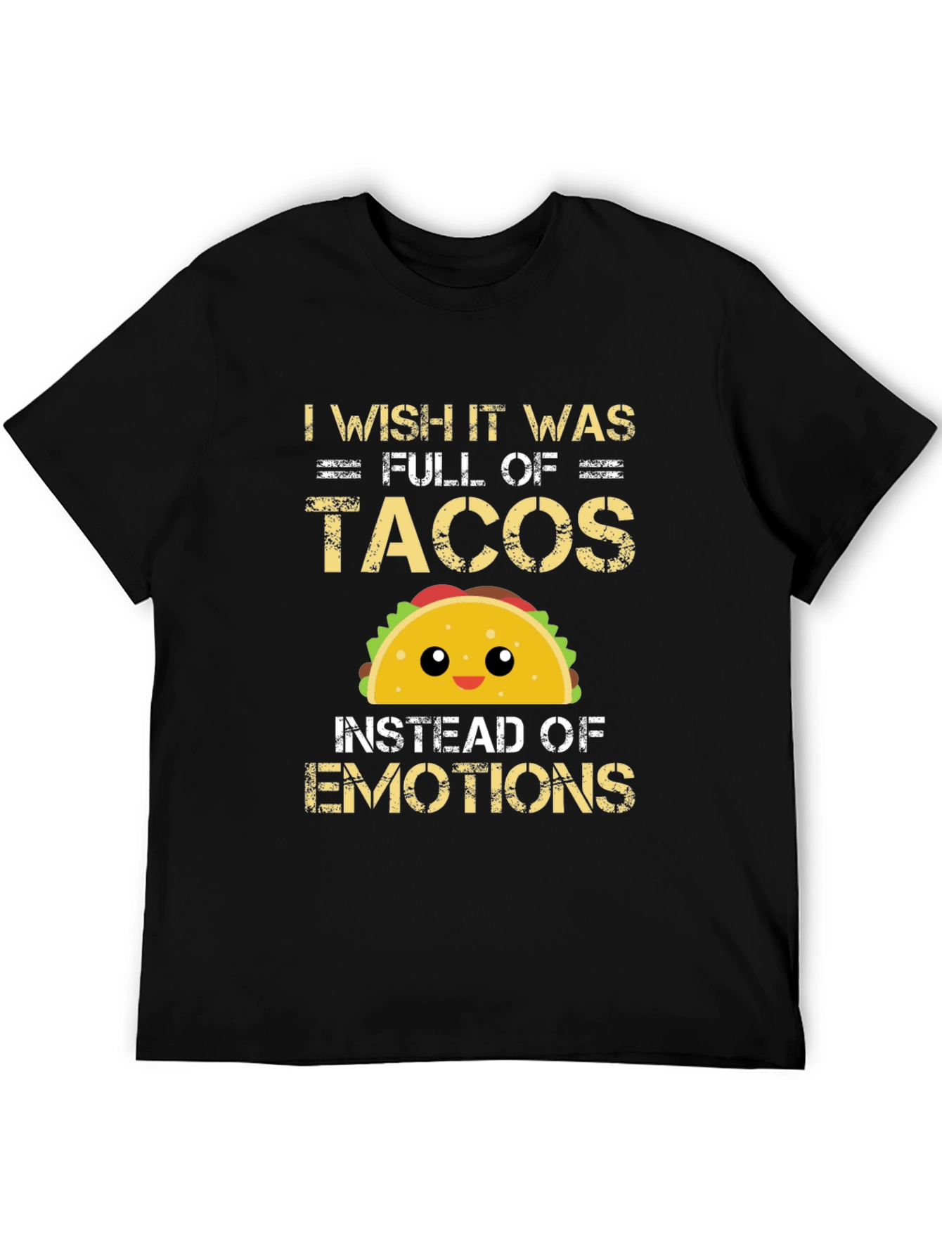 Black Tacos Instead of Emotions Graphic T-Shirt view 5
