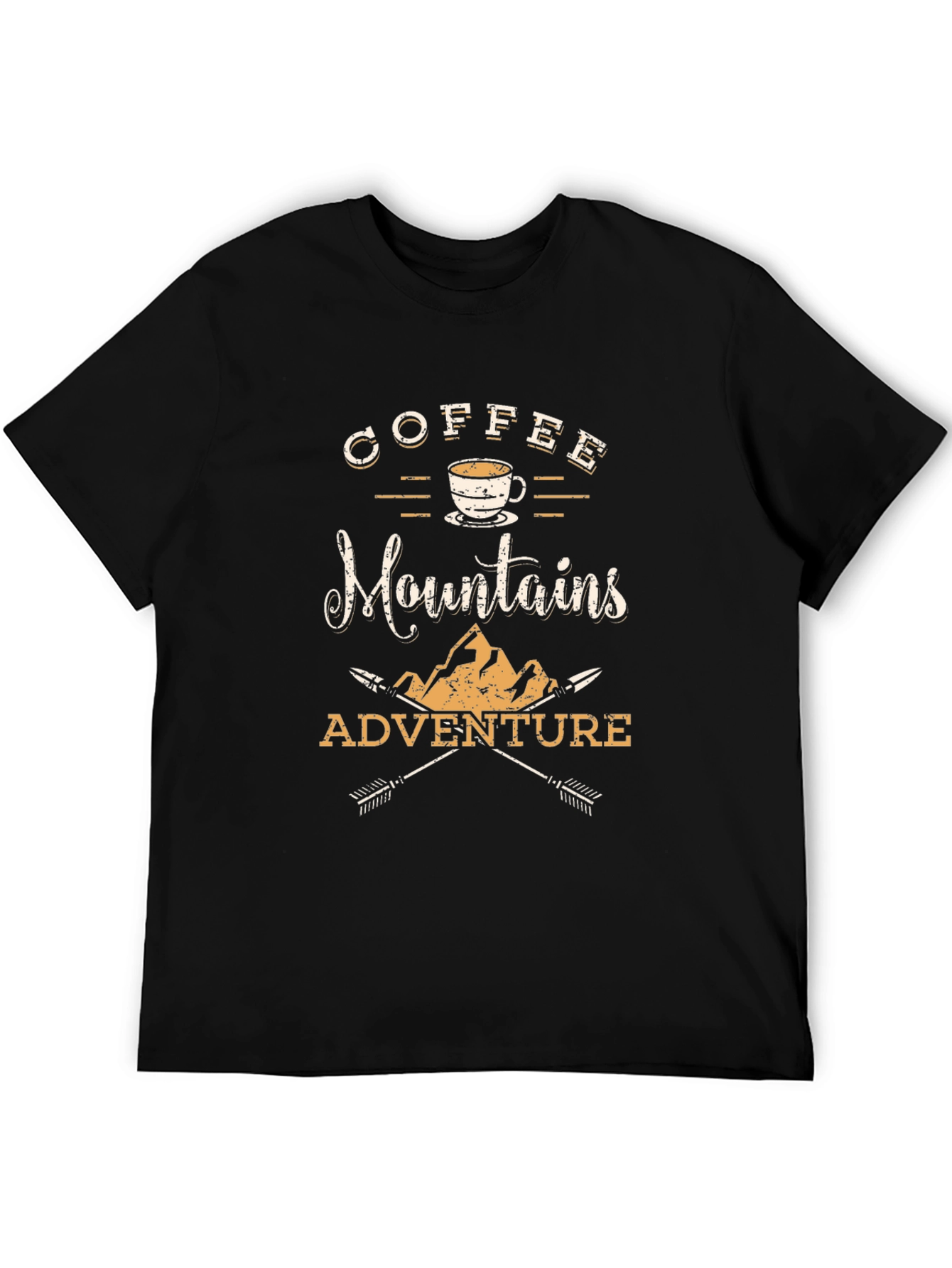 Black Coffee Mountains Adventure Graphic Tee view 5