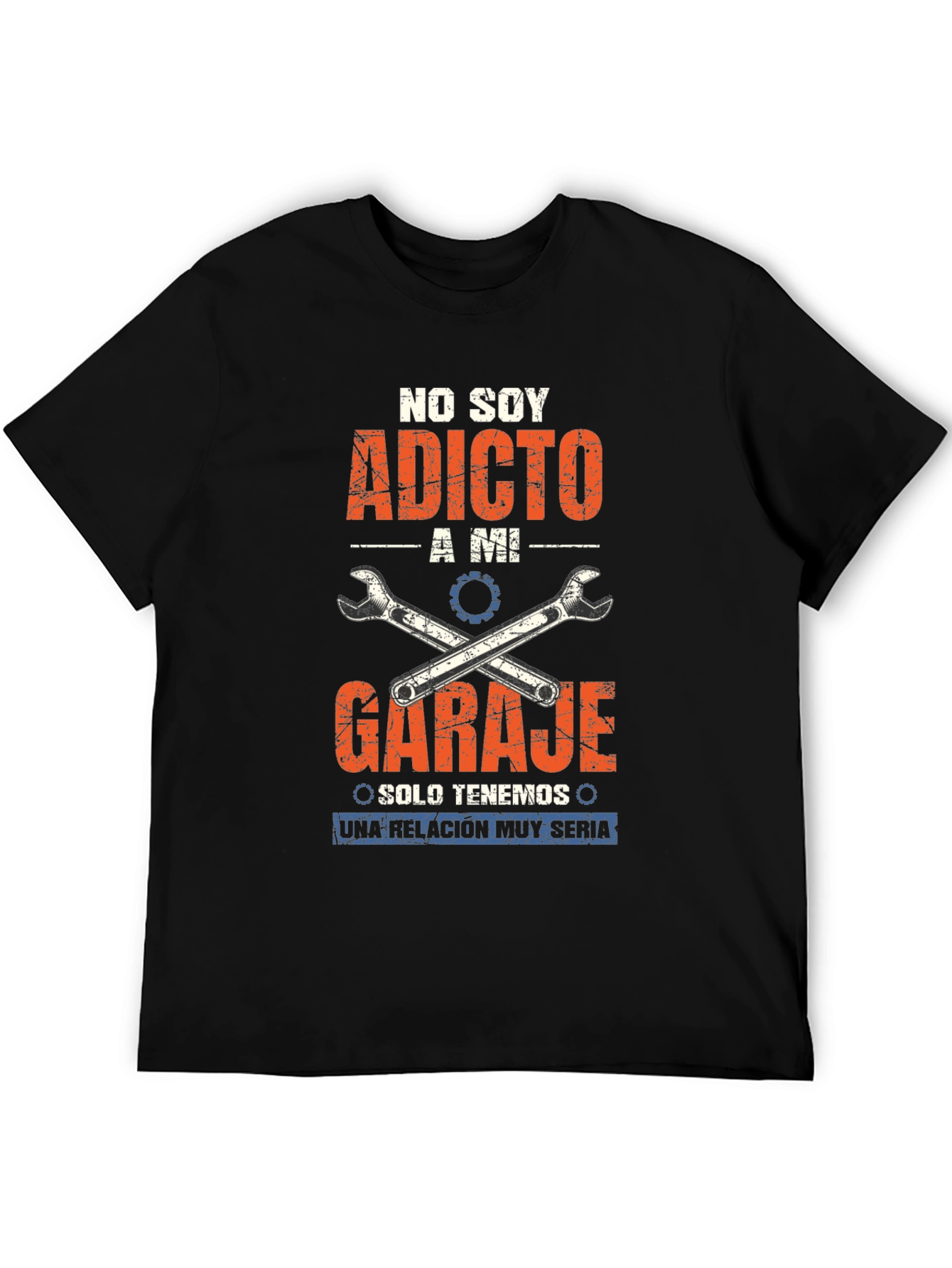 Black Garage Addict T-Shirt - "No Soy Adicto A Mi Garaje" view 5