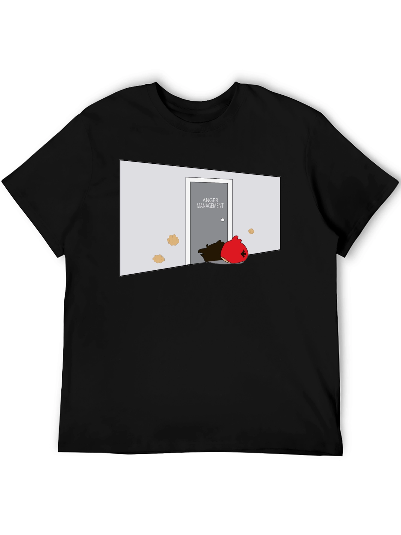 Black Anger Management Bird T-Shirt view 5